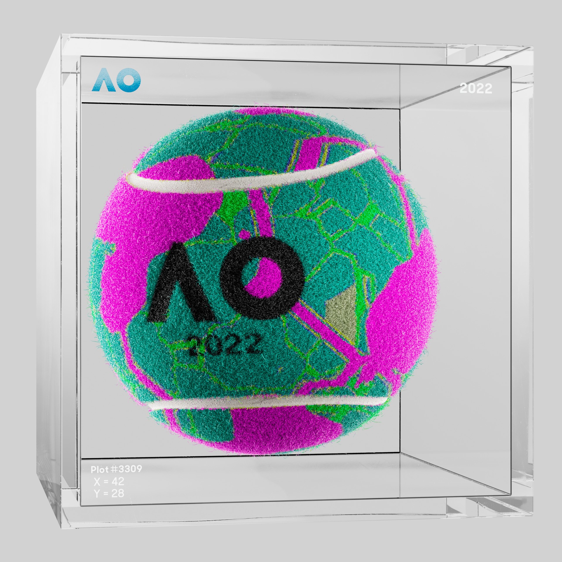 The Australian Open - The Australian Open Art Ball - AO Art Ball #6140 - NFT # 6140