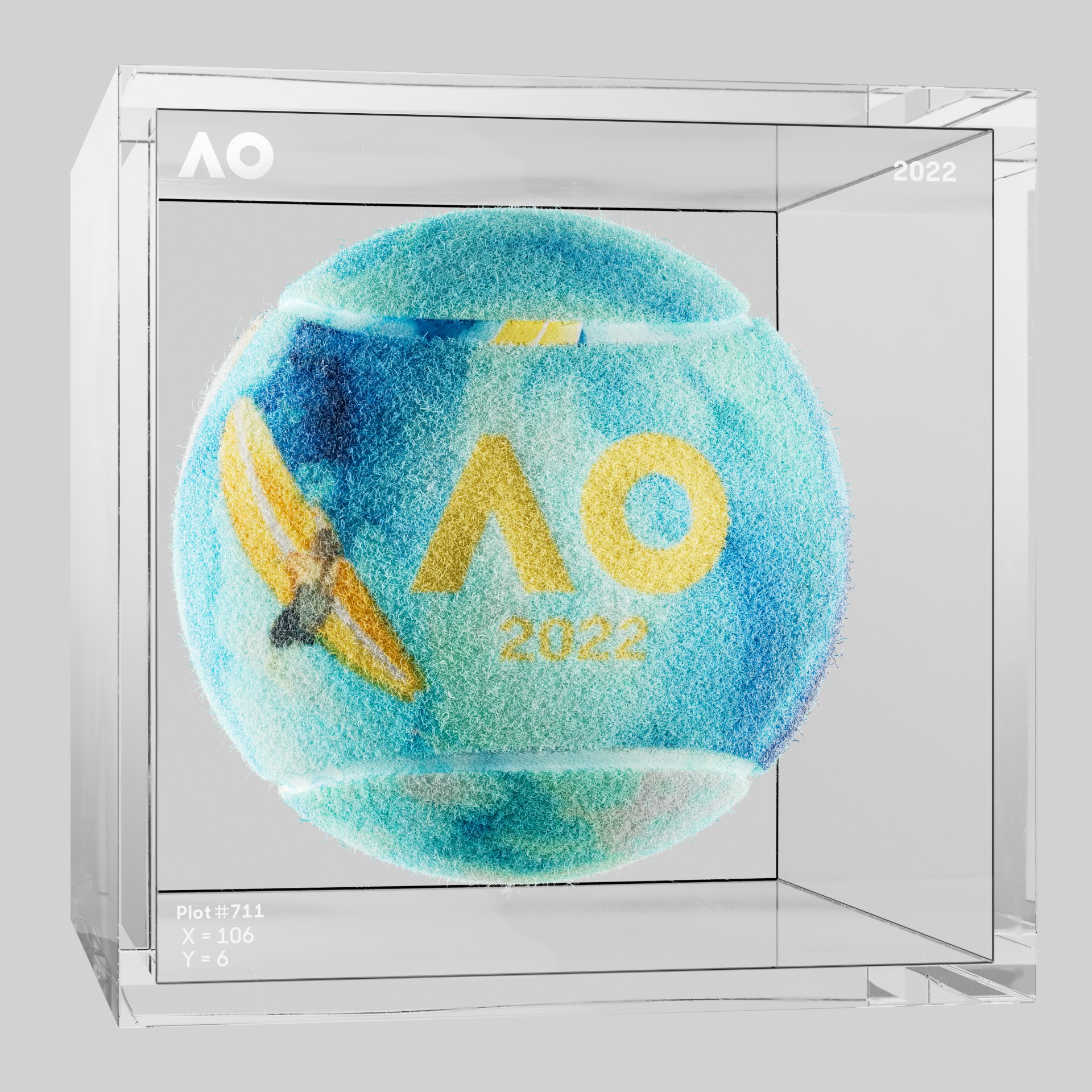 The Australian Open - The Australian Open Art Ball - AO Art Ball #6142 - NFT # 6142