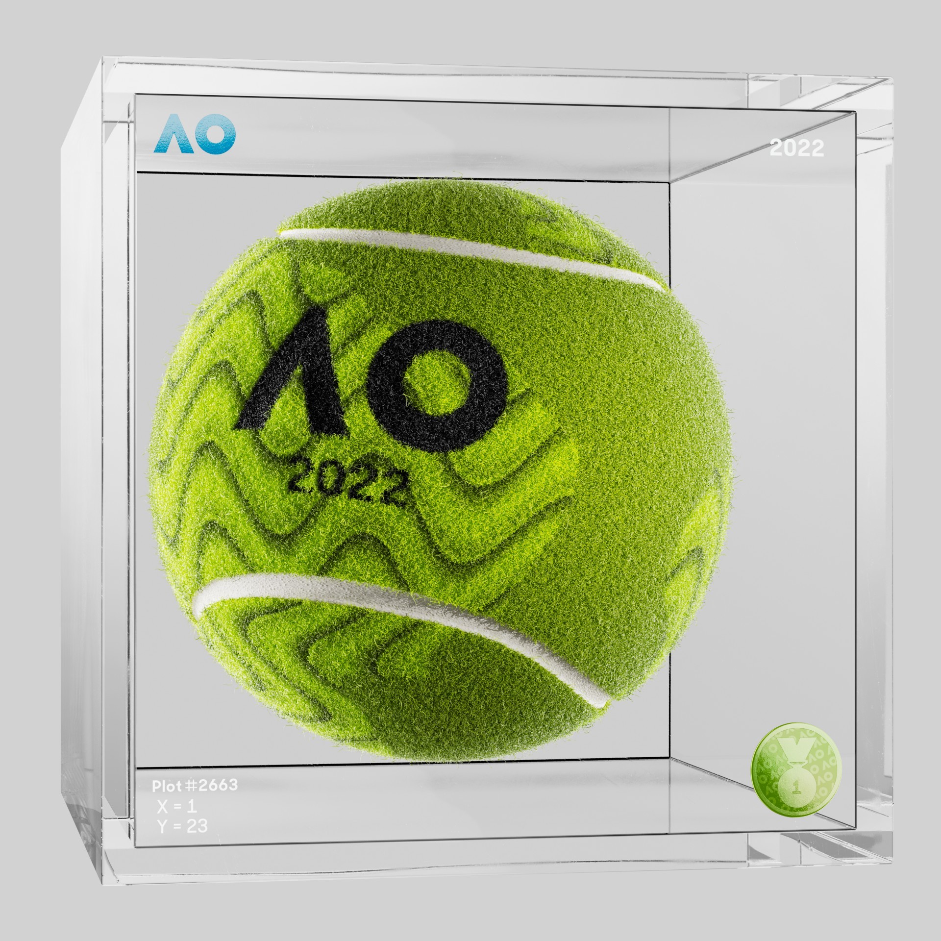 The Australian Open - The Australian Open Art Ball - AO Art Ball #6145 - NFT # 6145