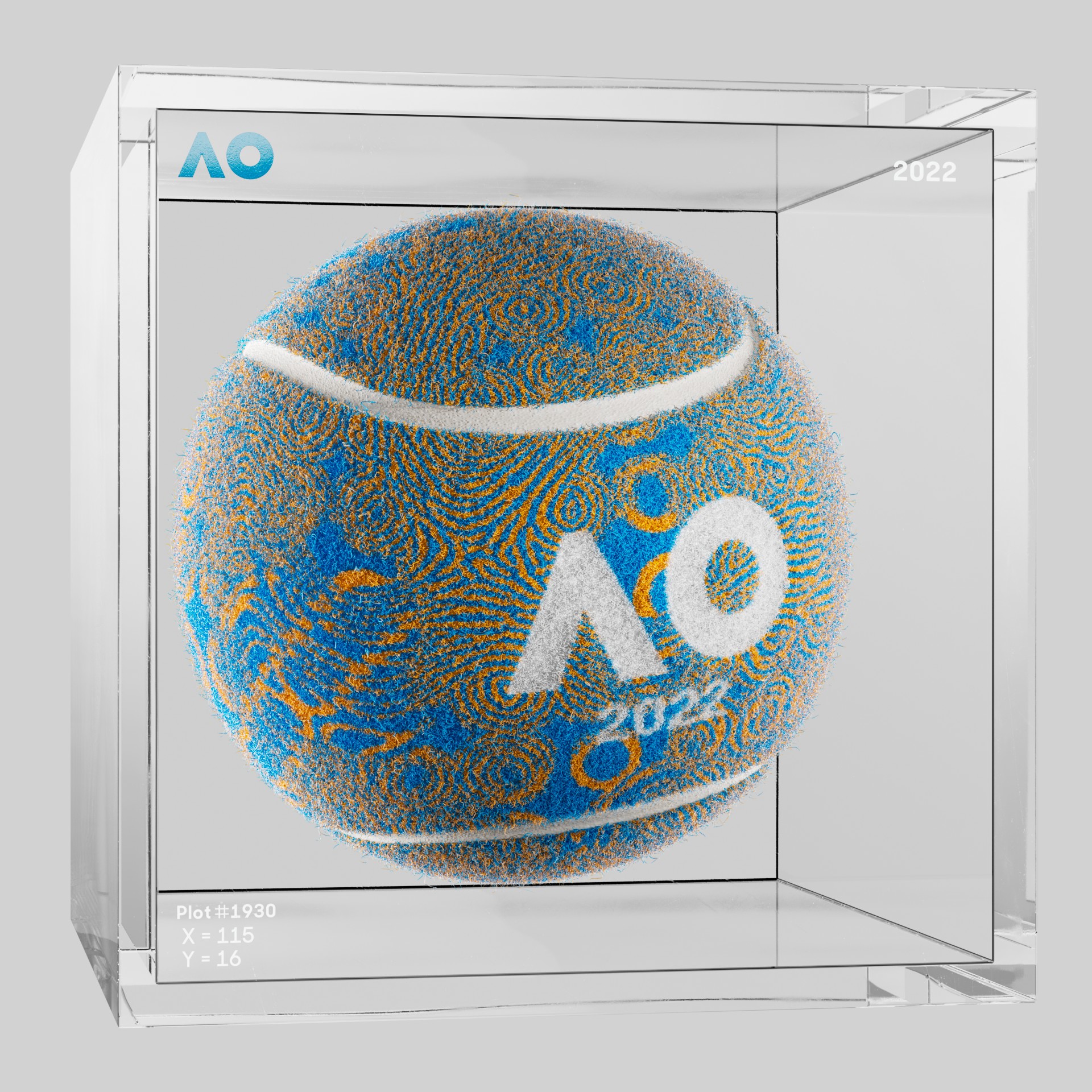 The Australian Open - The Australian Open Art Ball - AO Art Ball #6146 - NFT # 6146