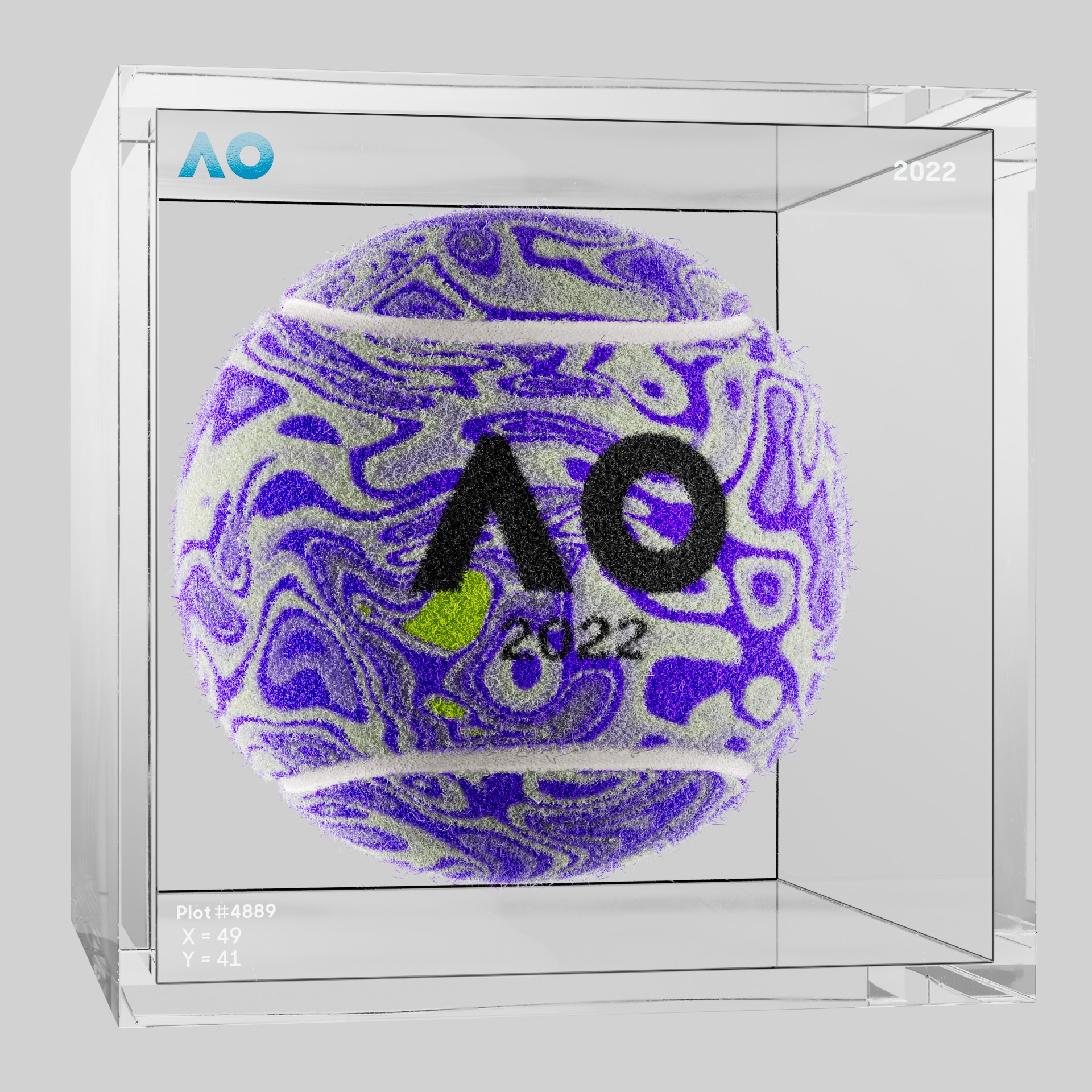 The Australian Open - The Australian Open Art Ball - AO Art Ball #6147 - NFT # 6147