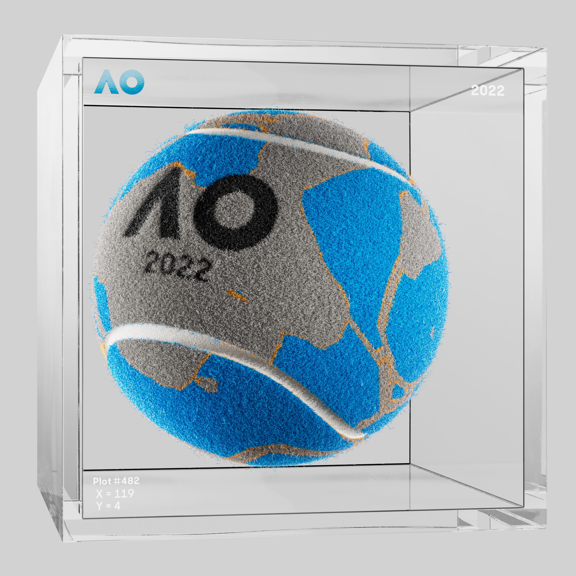 The Australian Open - The Australian Open Art Ball - AO Art Ball #6150 - NFT # 6150
