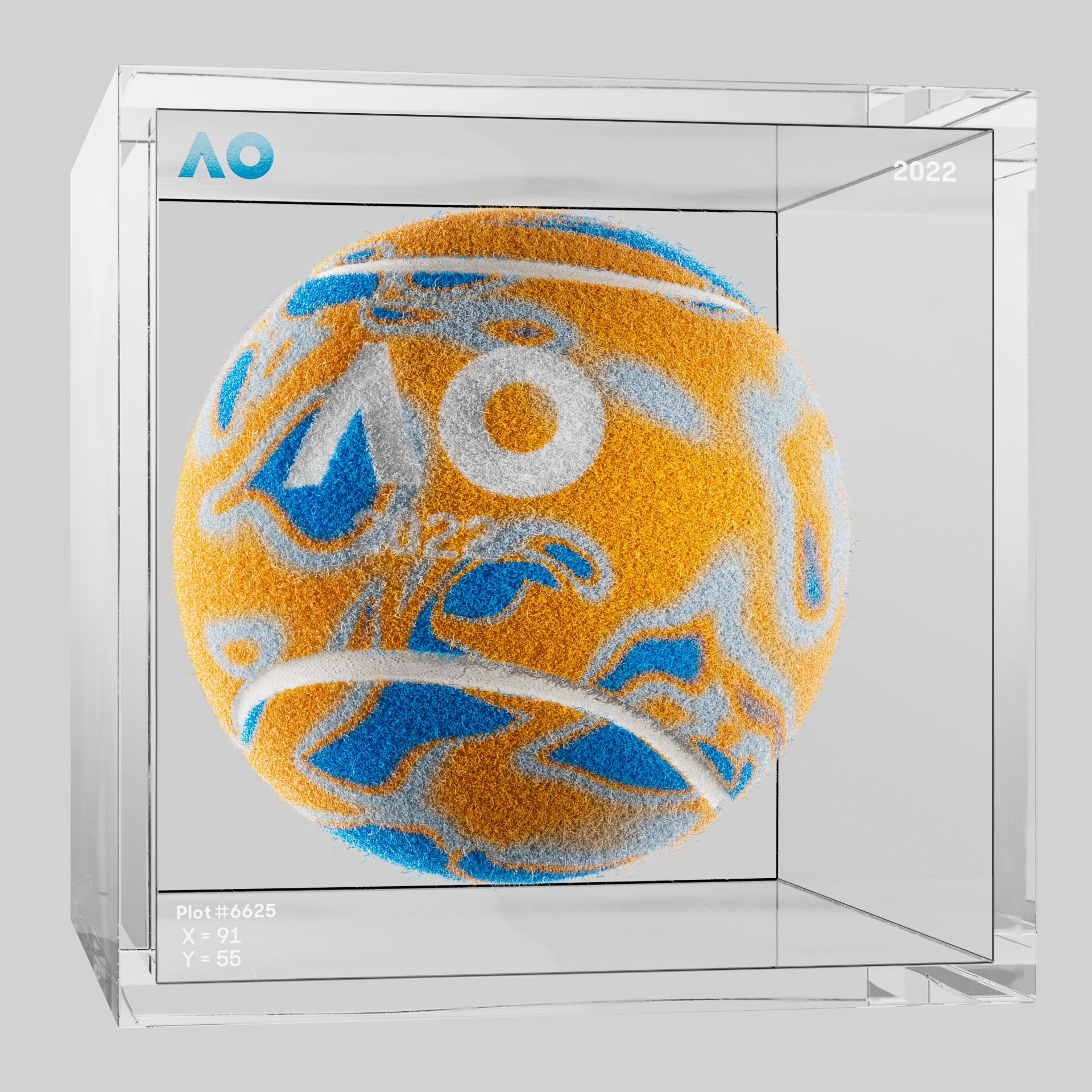 The Australian Open - The Australian Open Art Ball - AO Art Ball #6151 - NFT # 6151