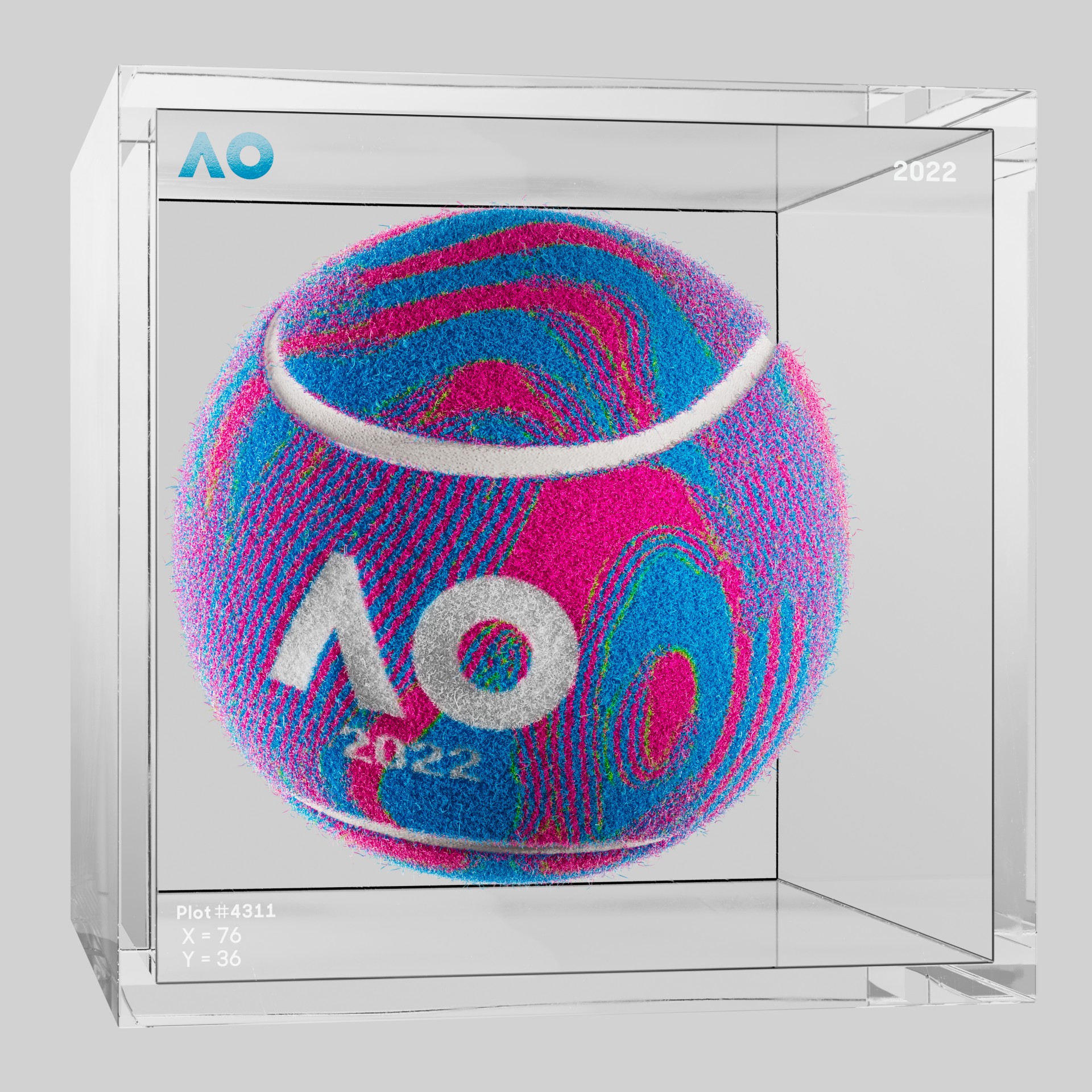 The Australian Open - The Australian Open Art Ball - AO Art Ball #6153 - NFT # 6153