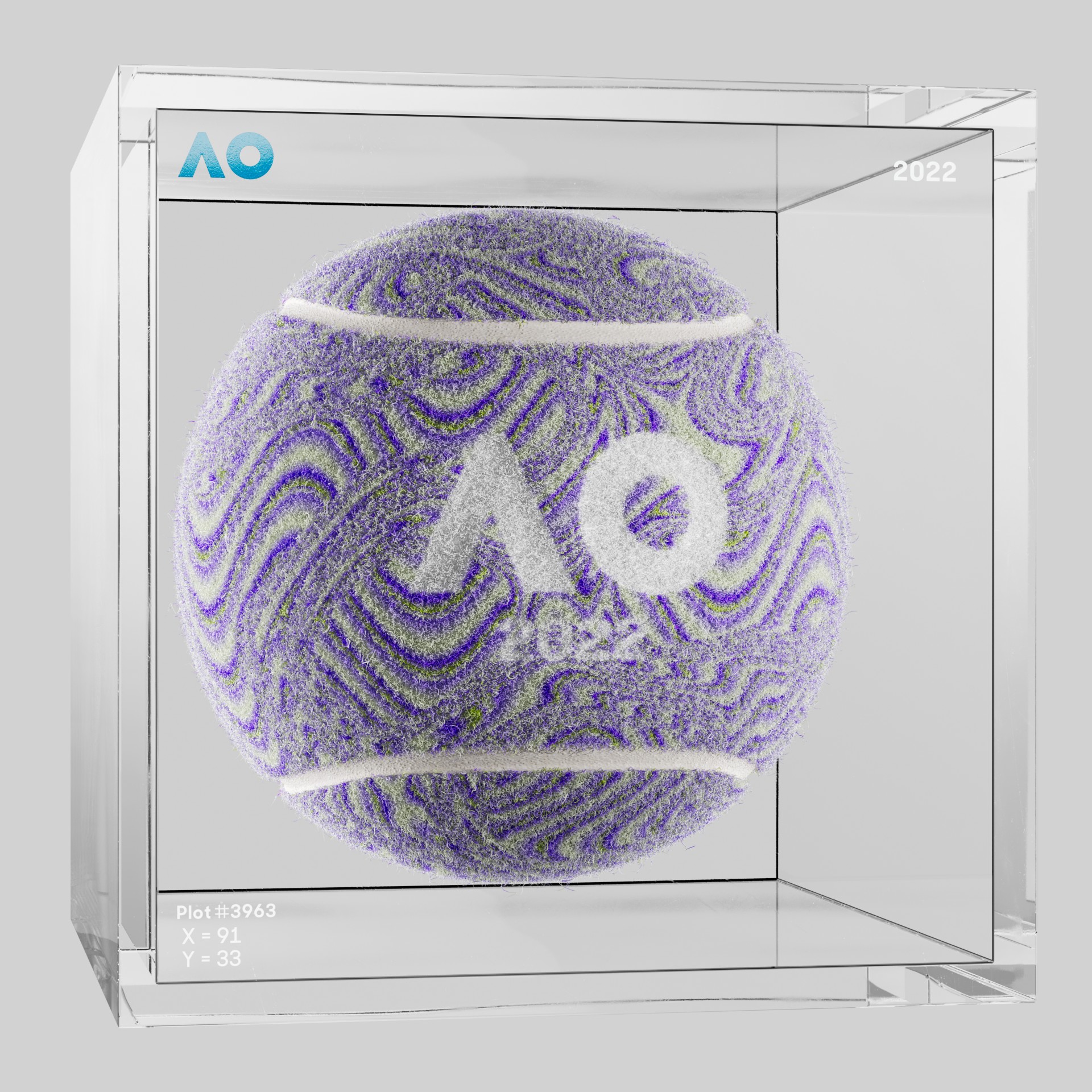 The Australian Open - The Australian Open Art Ball - AO Art Ball #6154 - NFT # 6154