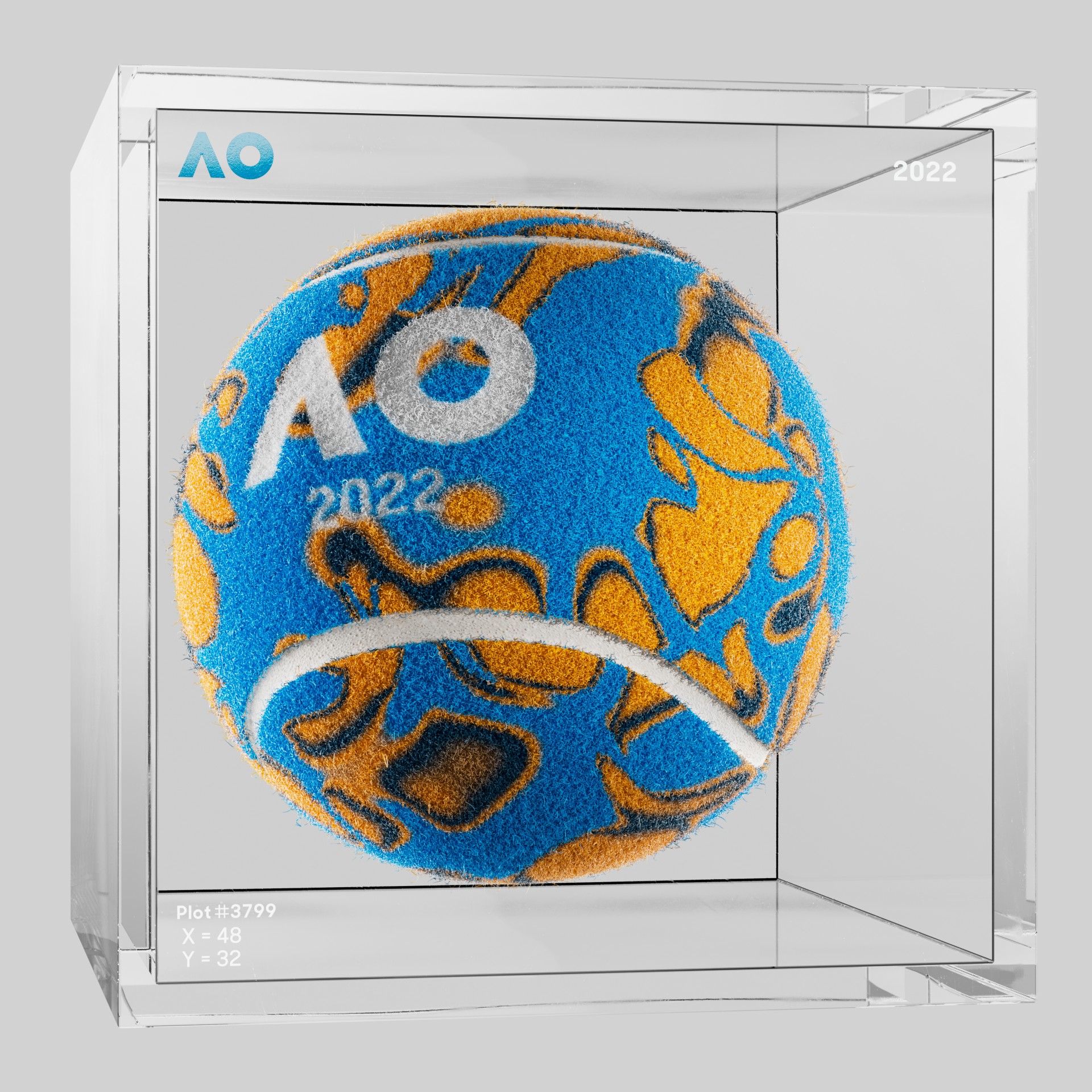 The Australian Open - The Australian Open Art Ball - AO Art Ball #6155 - NFT # 6155