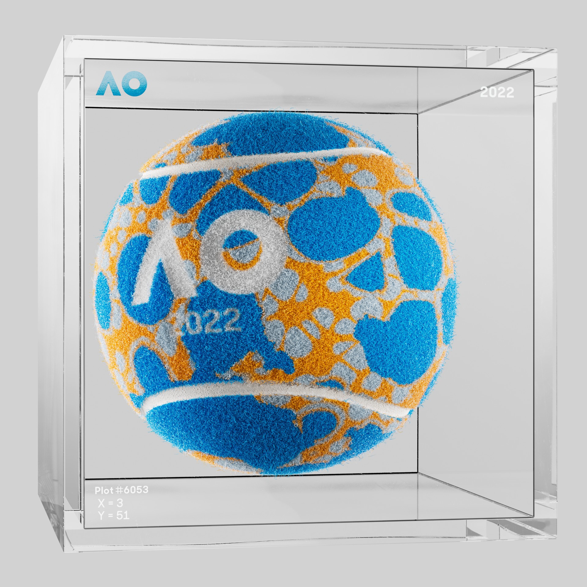 The Australian Open - The Australian Open Art Ball - AO Art Ball #6157 - NFT # 6157