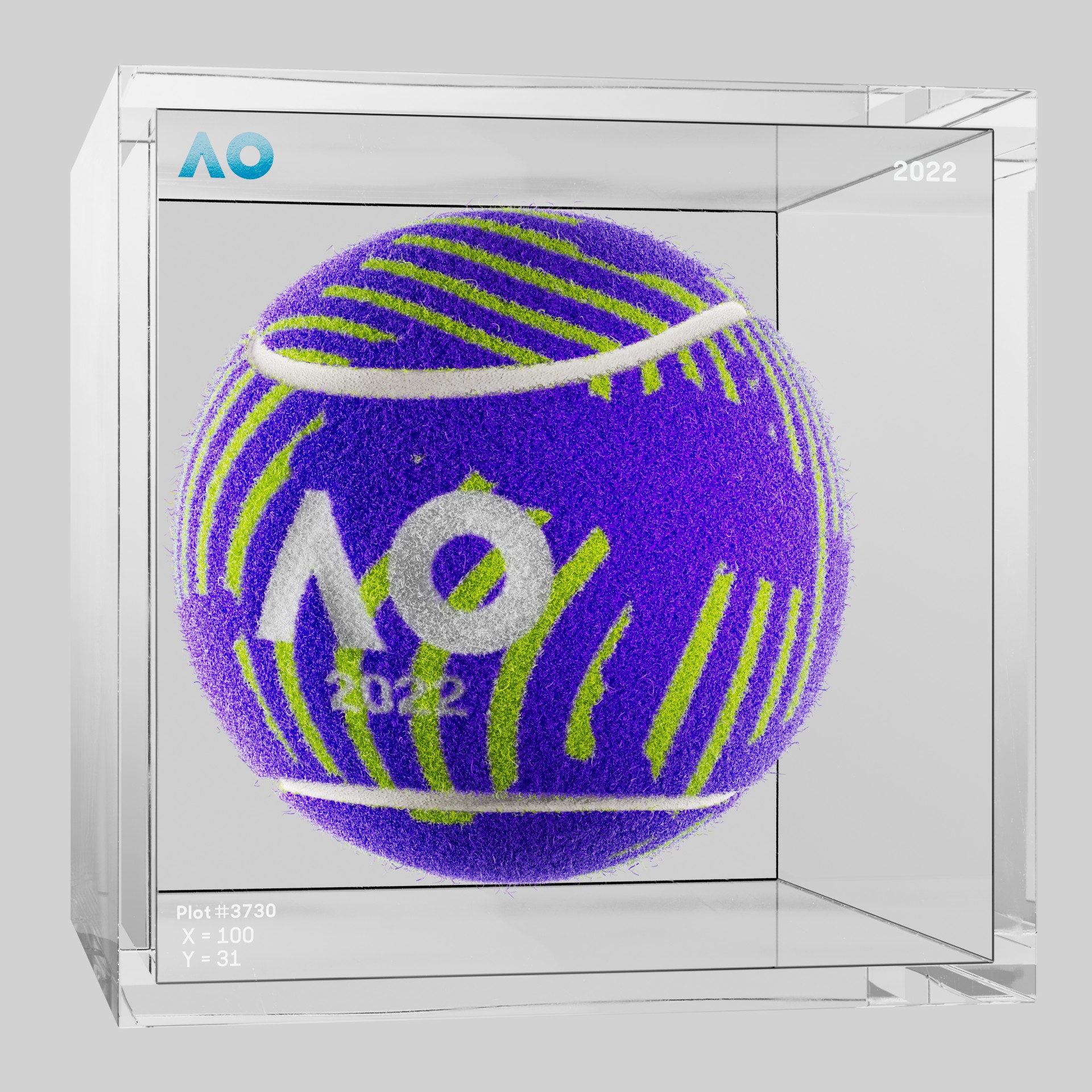 The Australian Open - The Australian Open Art Ball - AO Art Ball #6158 - NFT # 6158