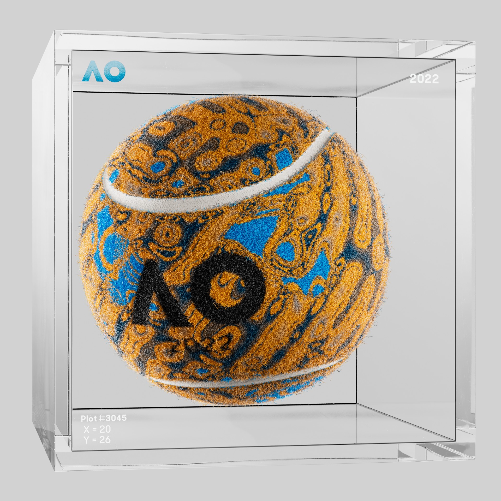 The Australian Open - The Australian Open Art Ball - AO Art Ball #6161 - NFT # 6161