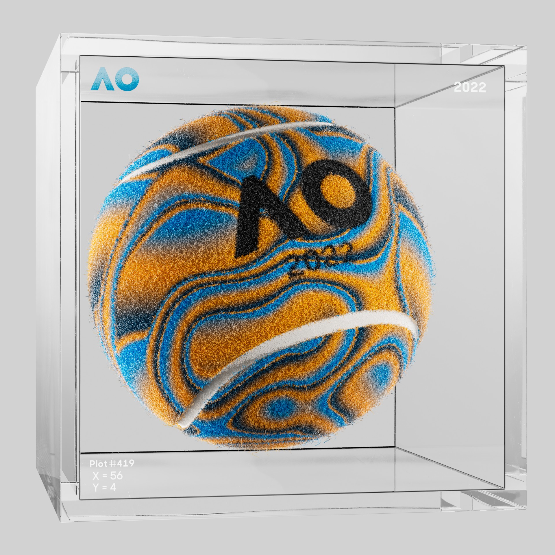 The Australian Open - The Australian Open Art Ball - AO Art Ball #6165 - NFT # 6165