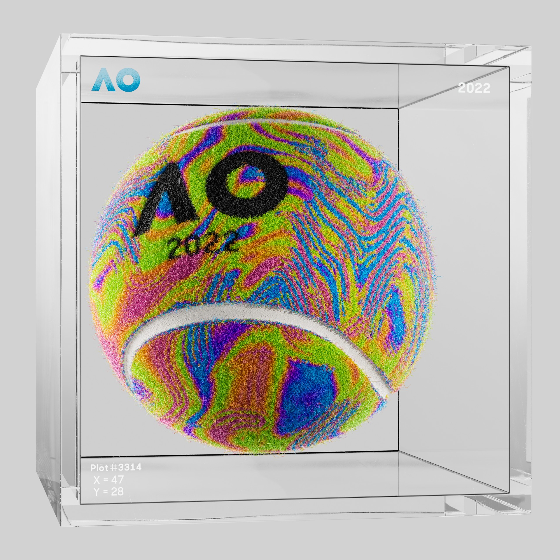 The Australian Open - The Australian Open Art Ball - AO Art Ball #6166 - NFT # 6166