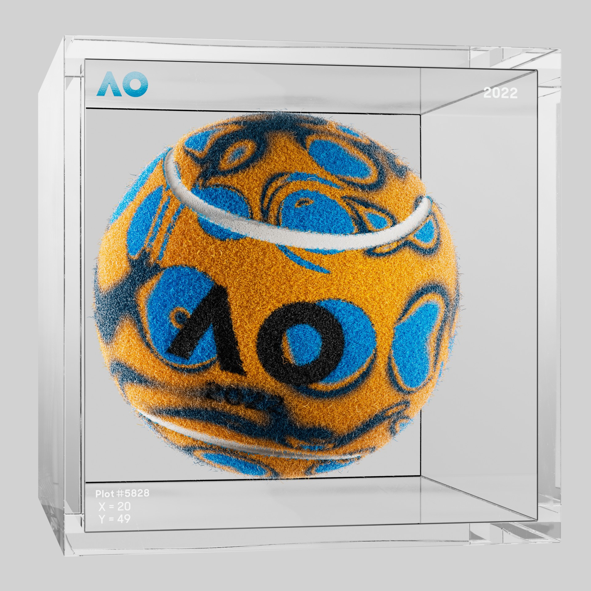 The Australian Open - The Australian Open Art Ball - AO Art Ball #6167 - NFT # 6167