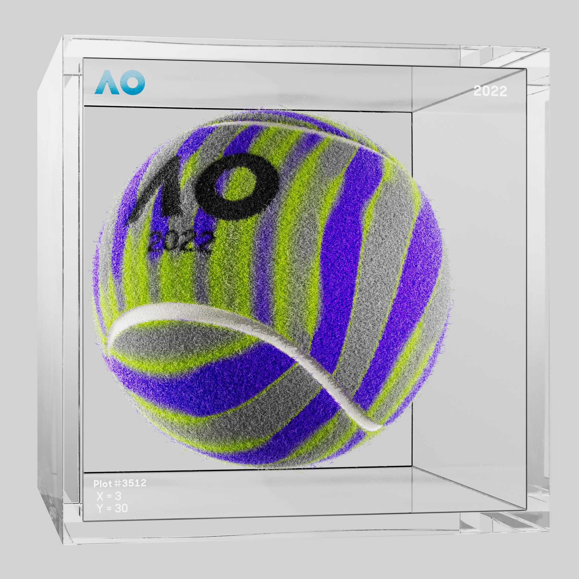 The Australian Open - The Australian Open Art Ball - AO Art Ball #6169 - NFT # 6169