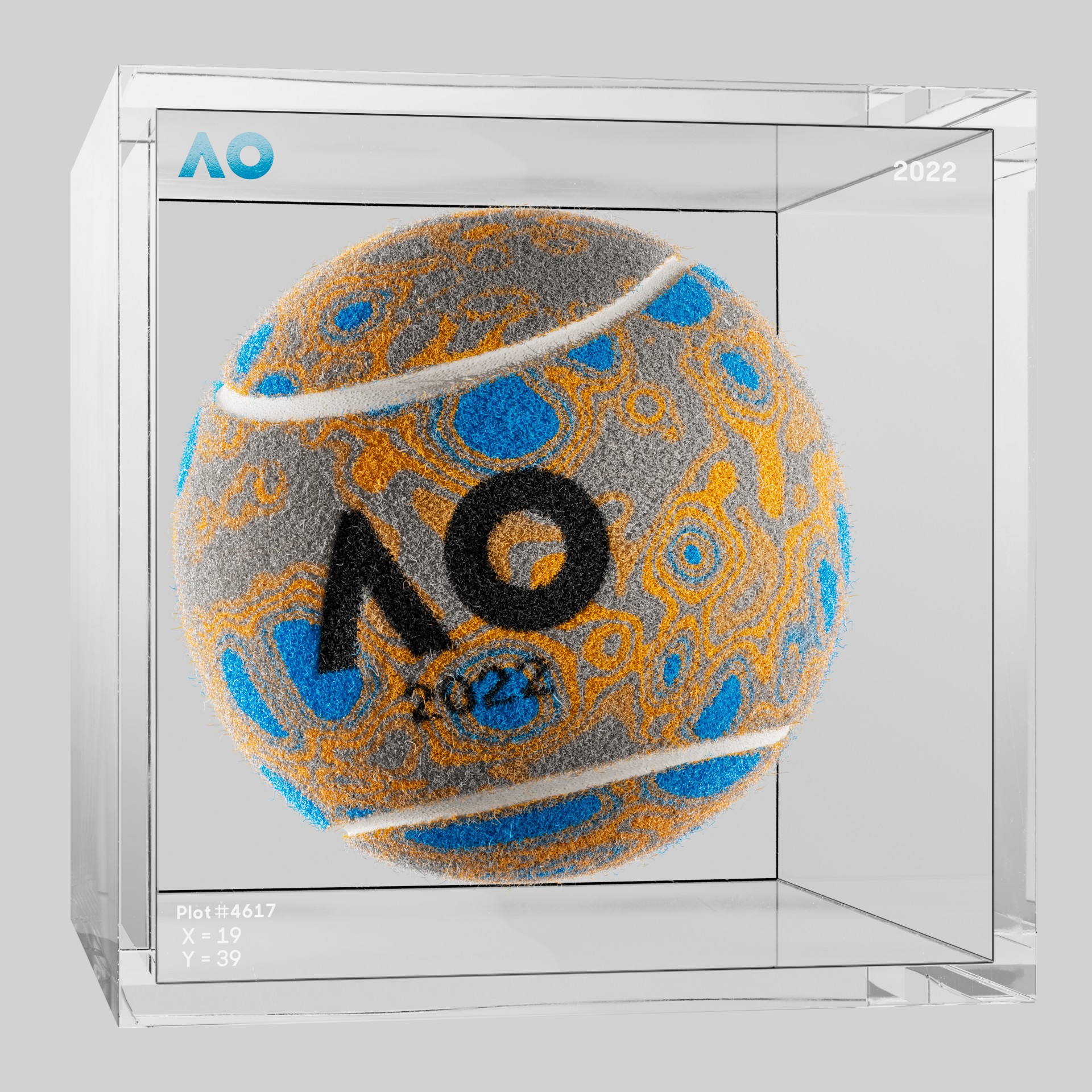 The Australian Open - The Australian Open Art Ball - AO Art Ball #617 - NFT # 617