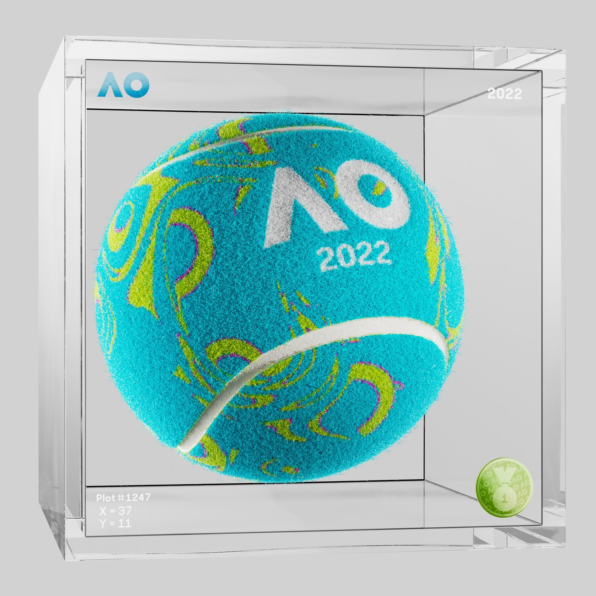 The Australian Open - The Australian Open Art Ball - AO Art Ball #6172 - NFT # 6172