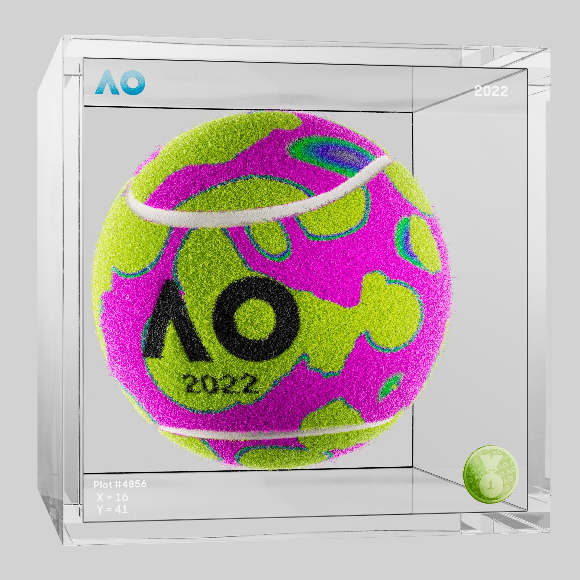 The Australian Open - The Australian Open Art Ball - AO Art Ball #6176 - NFT # 6176