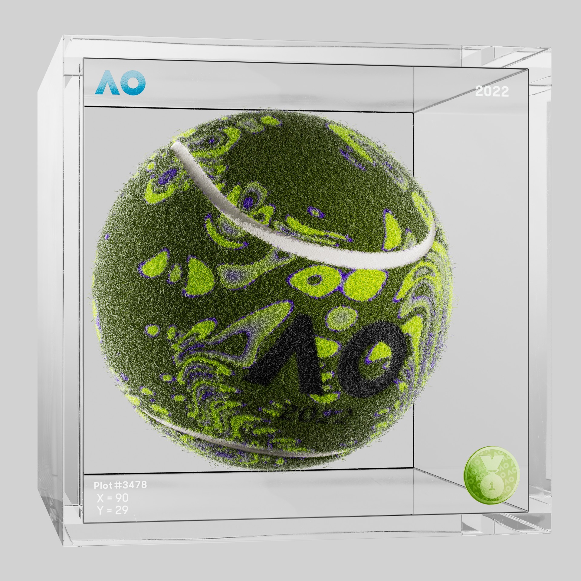 The Australian Open - The Australian Open Art Ball - AO Art Ball #6178 - NFT # 6178