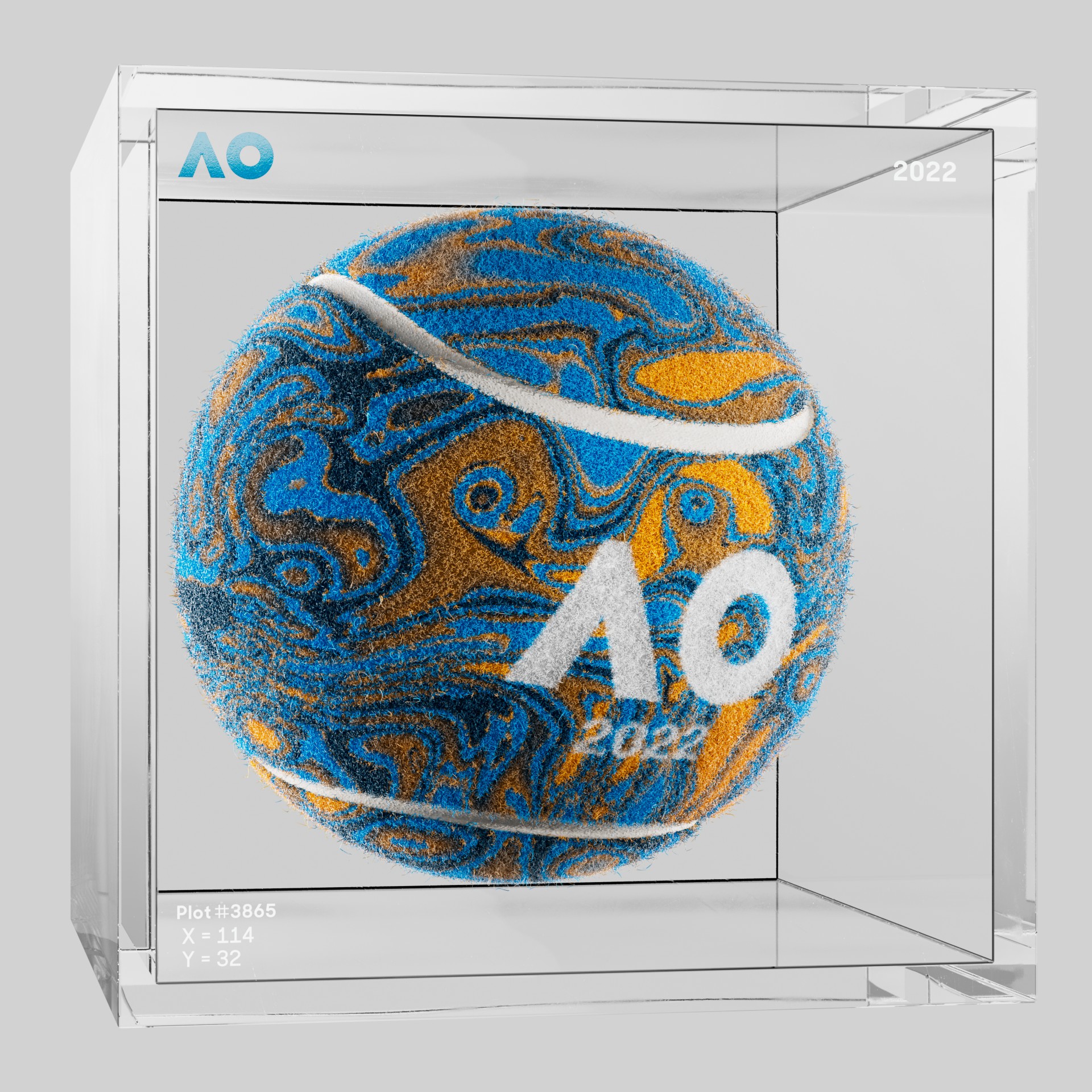 The Australian Open - The Australian Open Art Ball - AO Art Ball #6179 - NFT # 6179