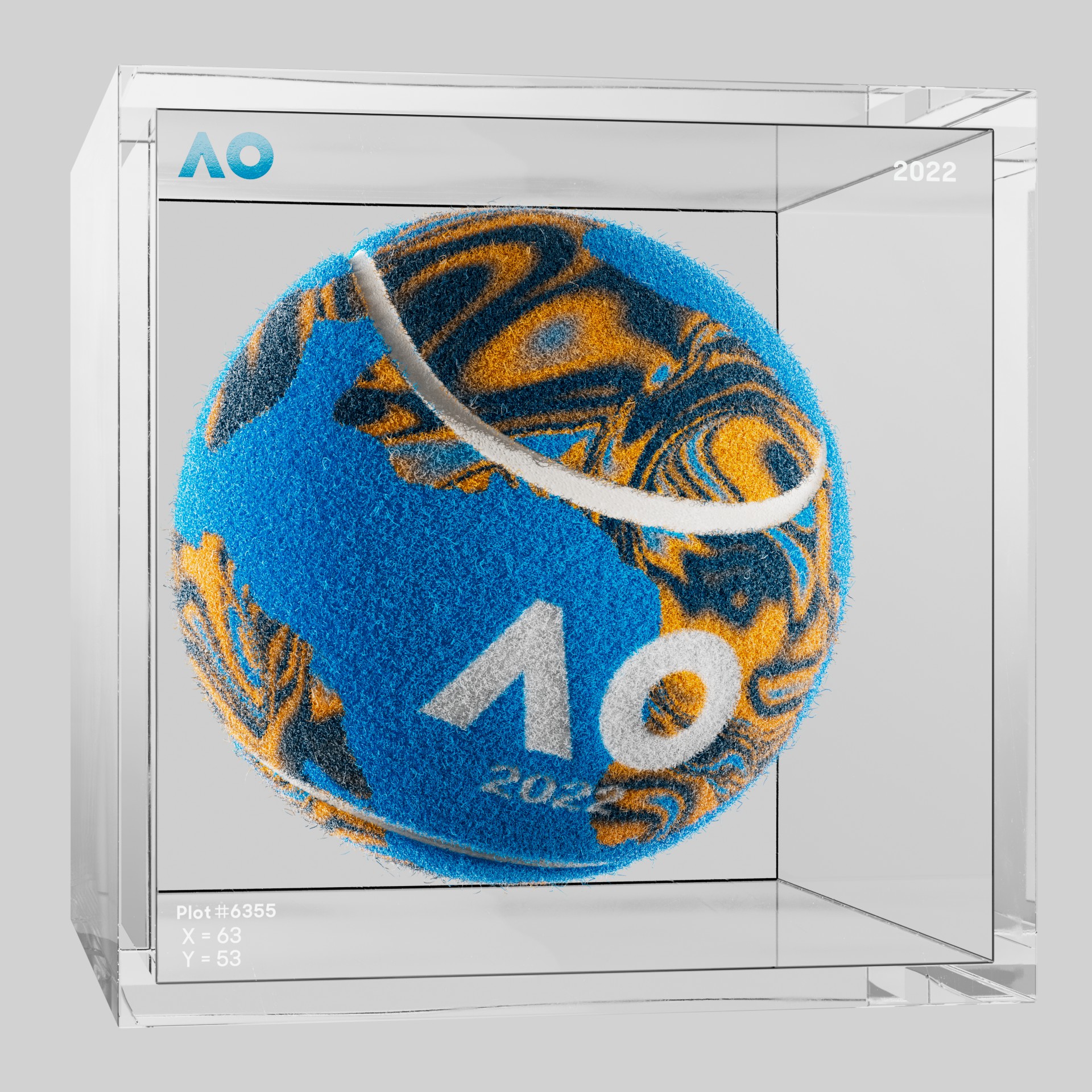 The Australian Open - The Australian Open Art Ball - AO Art Ball #6180 - NFT # 6180