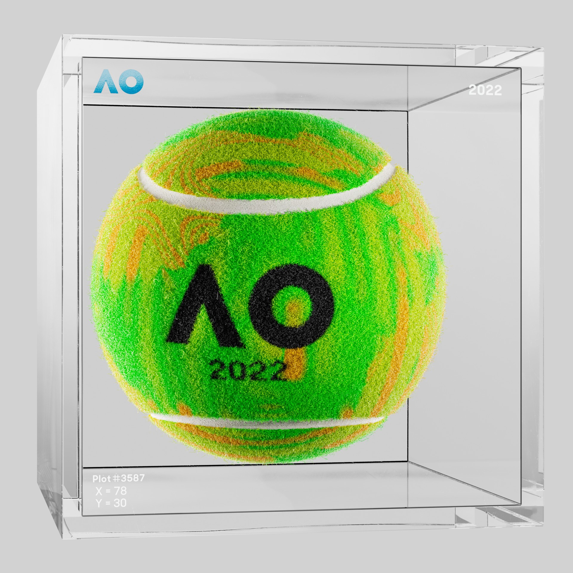 The Australian Open - The Australian Open Art Ball - AO Art Ball #6185 - NFT # 6185