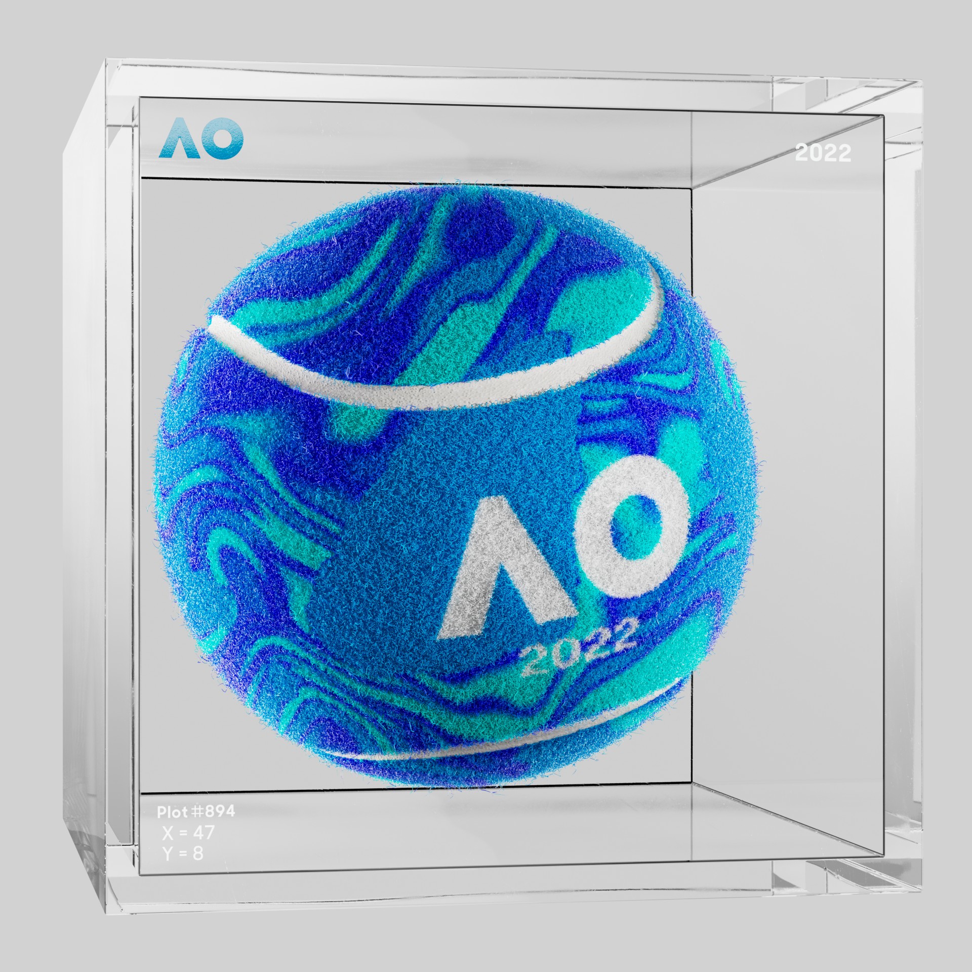 The Australian Open - The Australian Open Art Ball - AO Art Ball #6187 - NFT # 6187