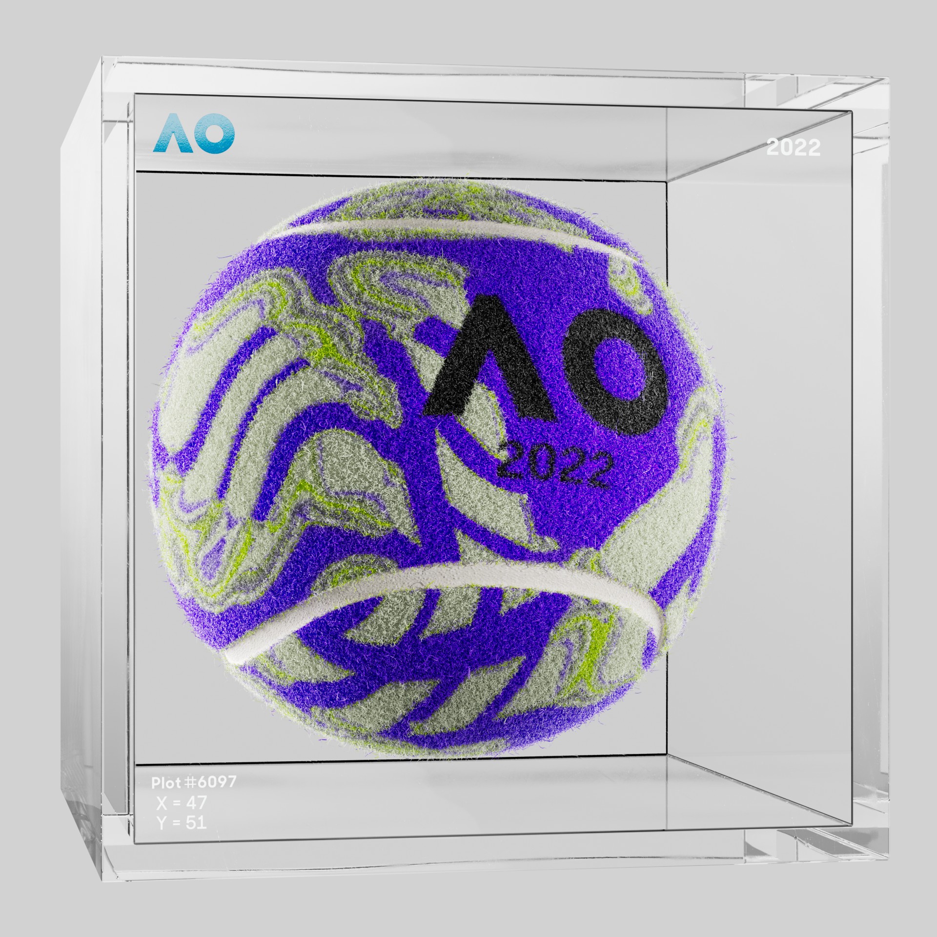 The Australian Open - The Australian Open Art Ball - AO Art Ball #6190 - NFT # 6190