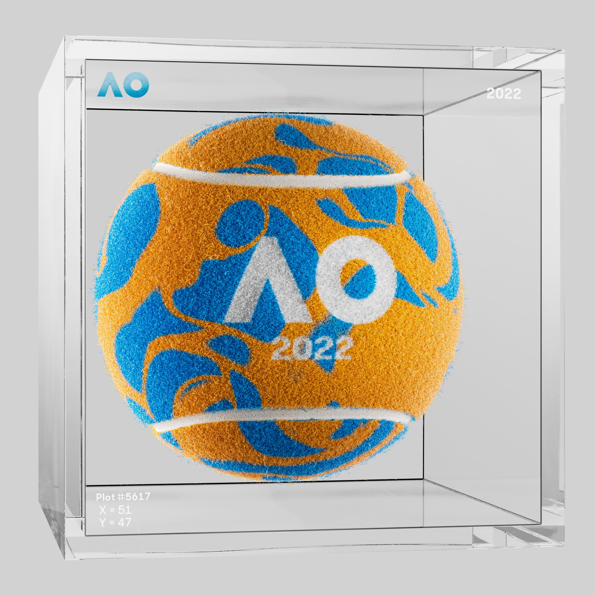 The Australian Open - The Australian Open Art Ball - AO Art Ball #6195 - NFT # 6195