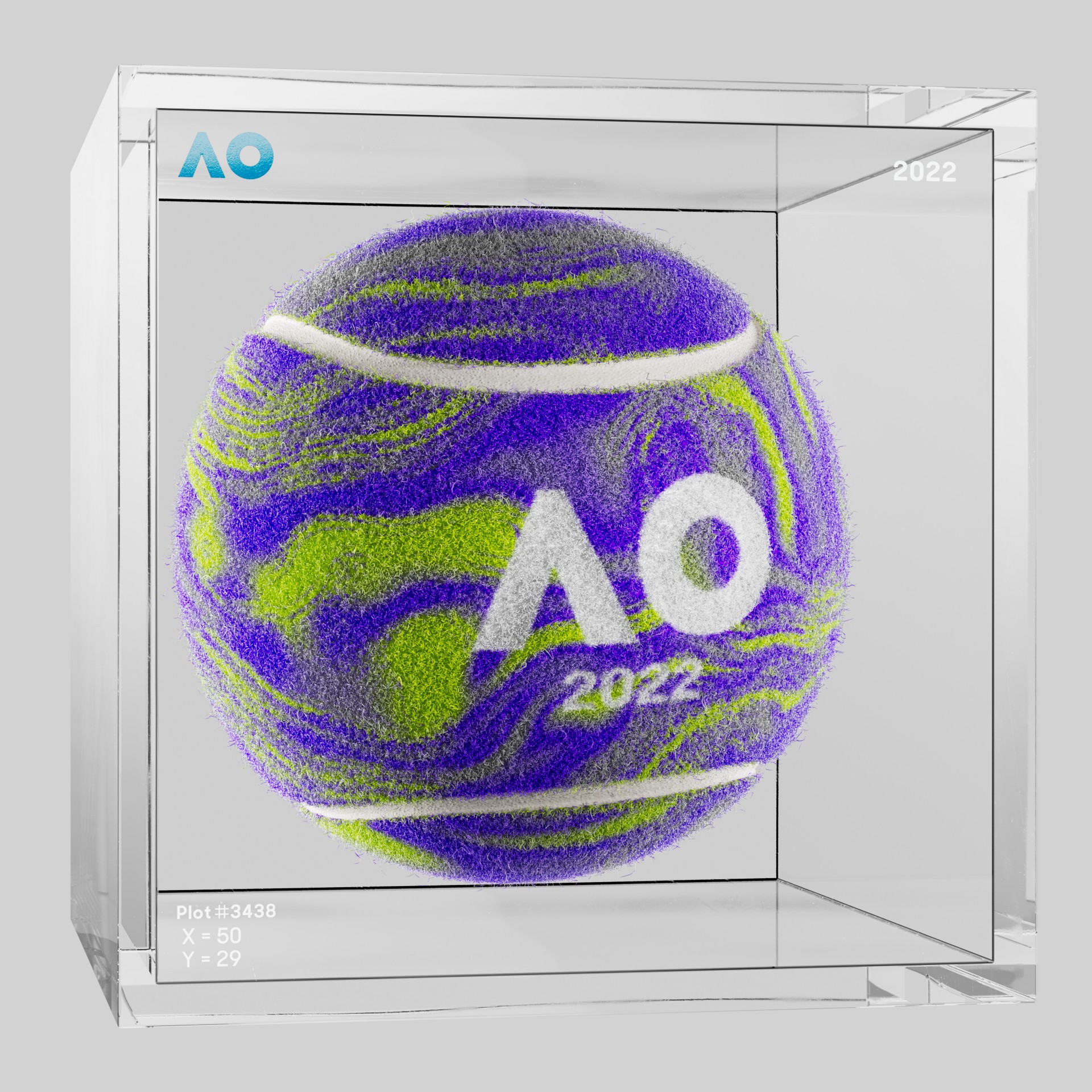 The Australian Open - The Australian Open Art Ball - AO Art Ball #6197 - NFT # 6197