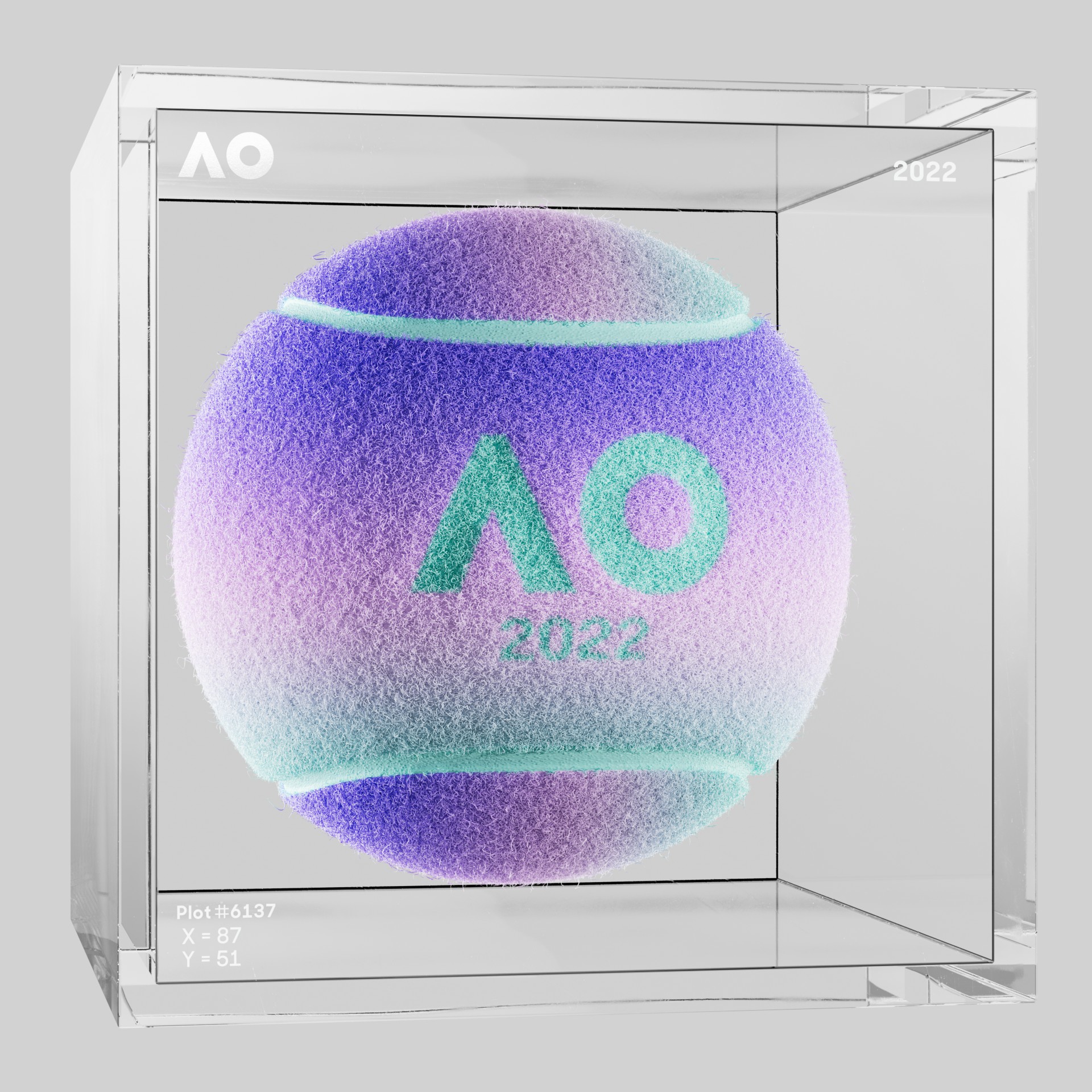 The Australian Open - The Australian Open Art Ball - AO Art Ball #6198 - NFT # 6198