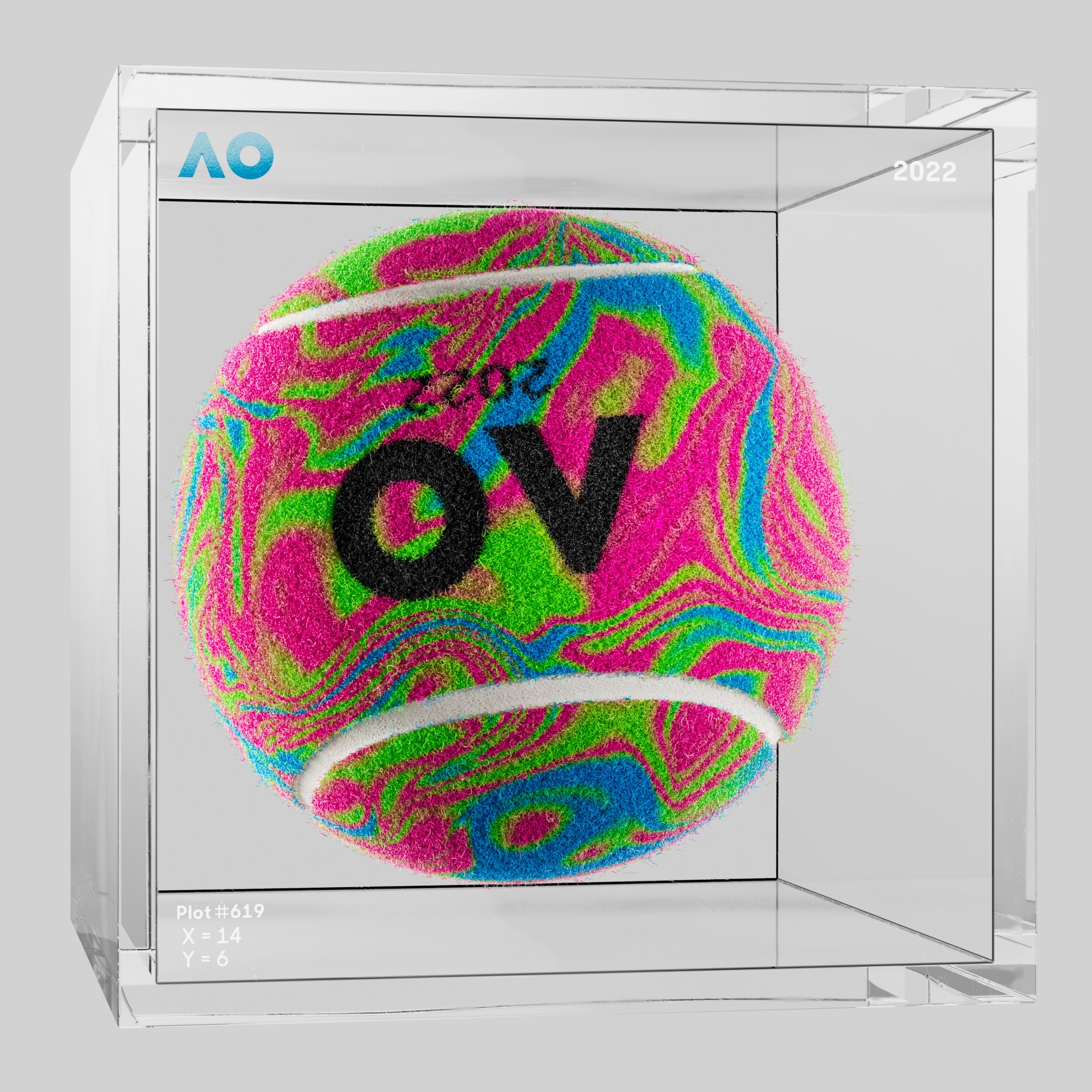 The Australian Open - The Australian Open Art Ball - AO Art Ball #620 - NFT # 620