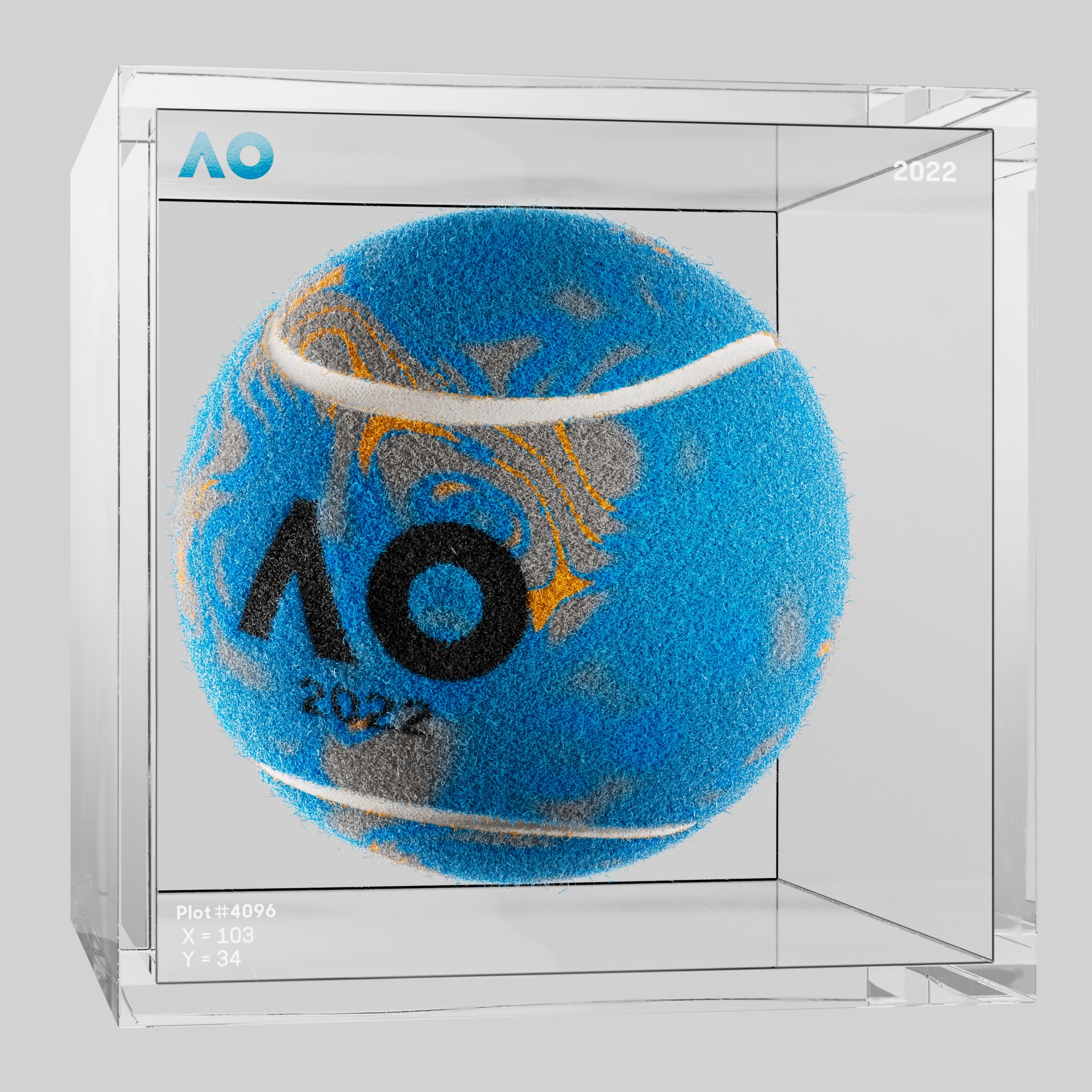 The Australian Open - The Australian Open Art Ball - AO Art Ball #6201 - NFT # 6201