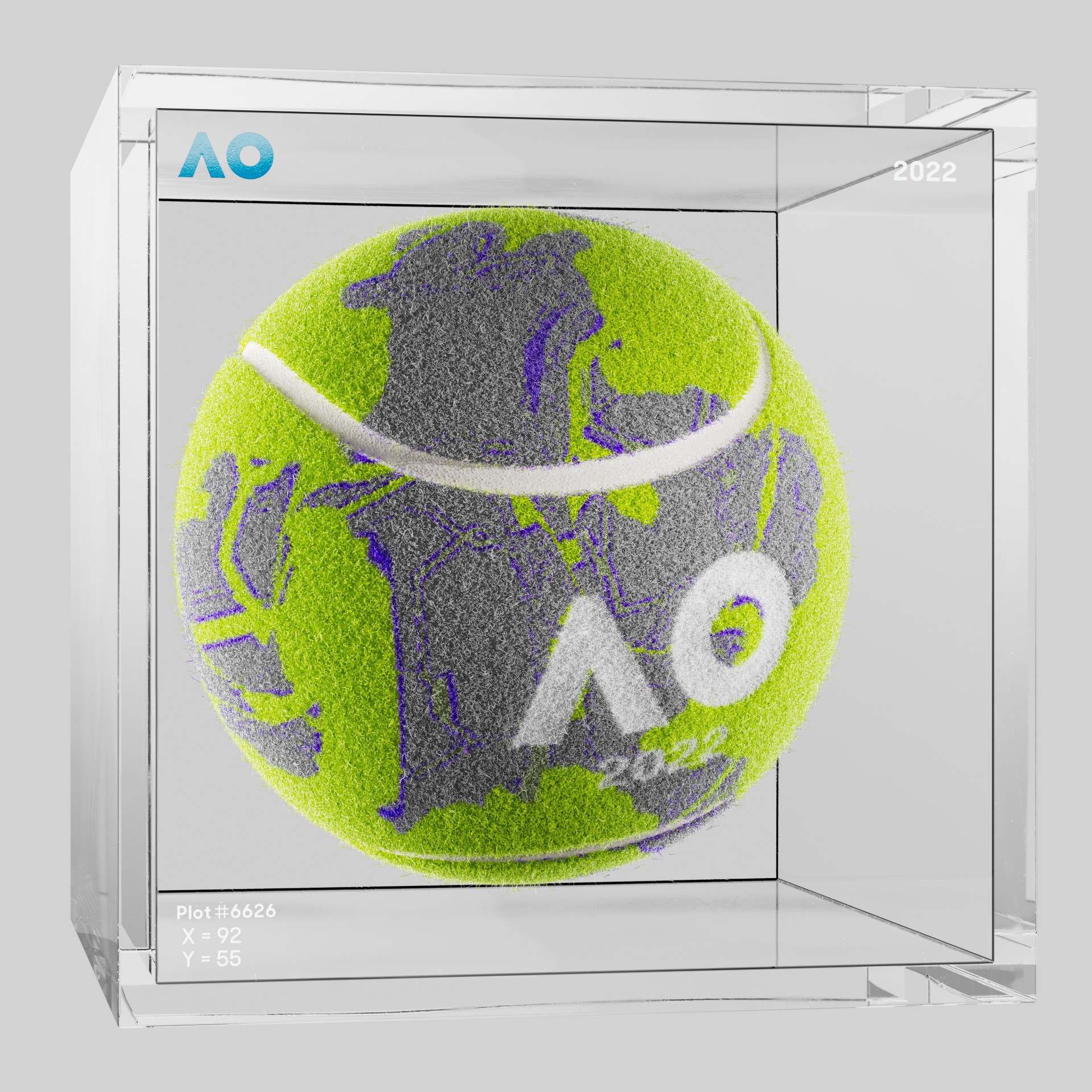 The Australian Open - The Australian Open Art Ball - AO Art Ball #6208 - NFT # 6208