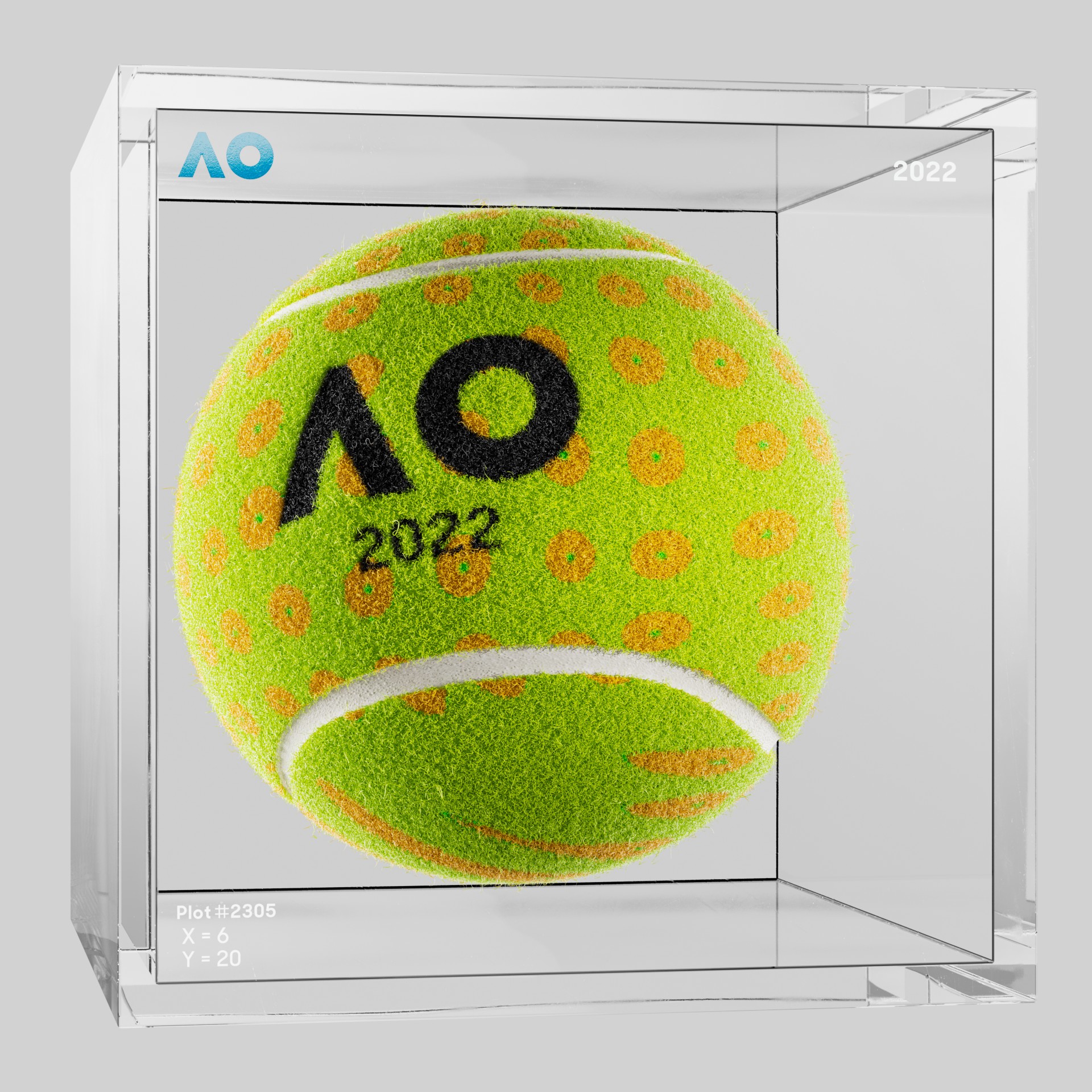 The Australian Open - The Australian Open Art Ball - AO Art Ball #6209 - NFT # 6209