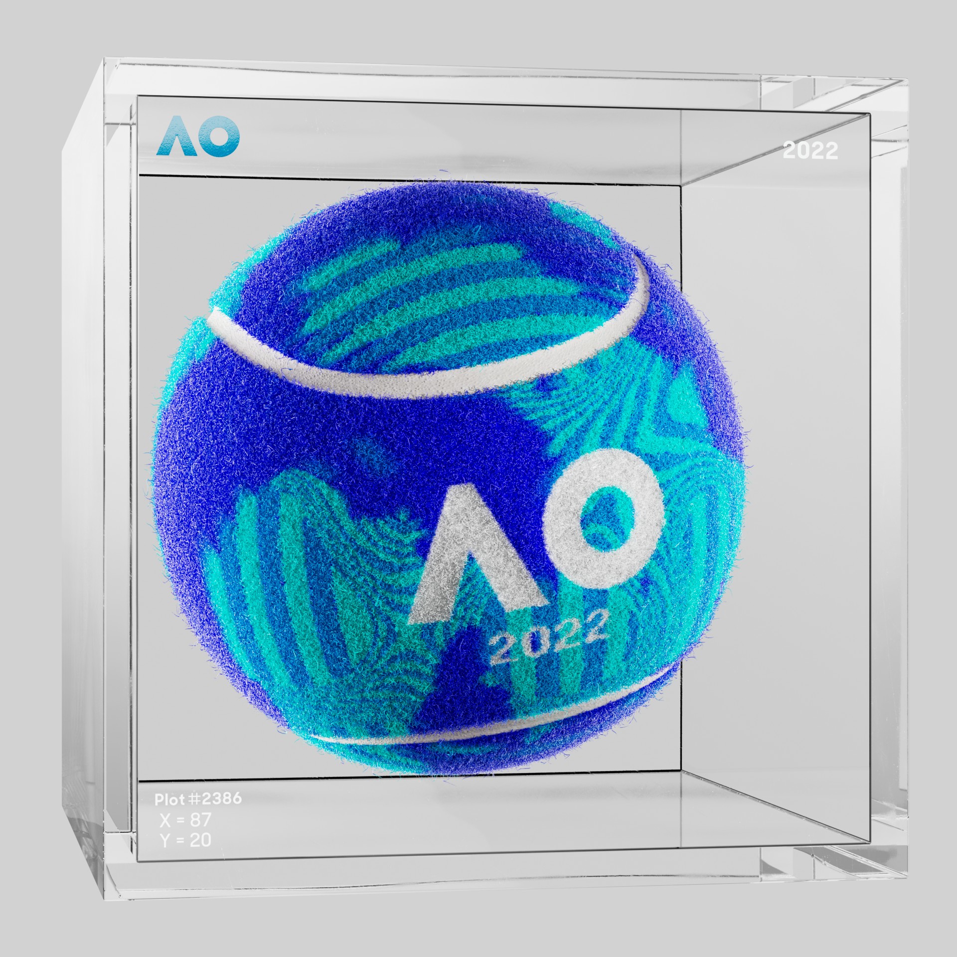 The Australian Open - The Australian Open Art Ball - AO Art Ball #6214 - NFT # 6214