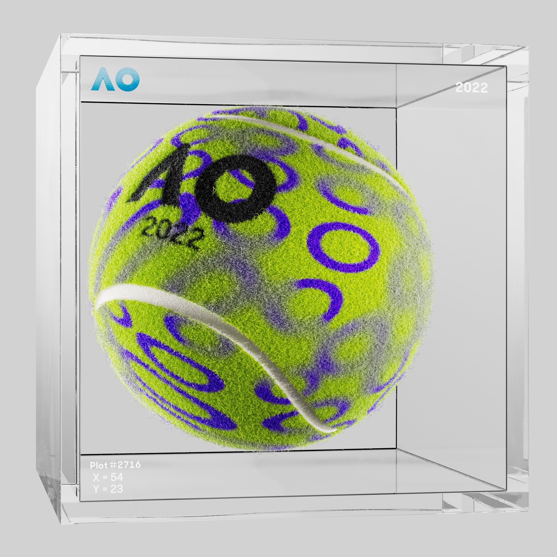 The Australian Open - The Australian Open Art Ball - AO Art Ball #6215 - NFT # 6215