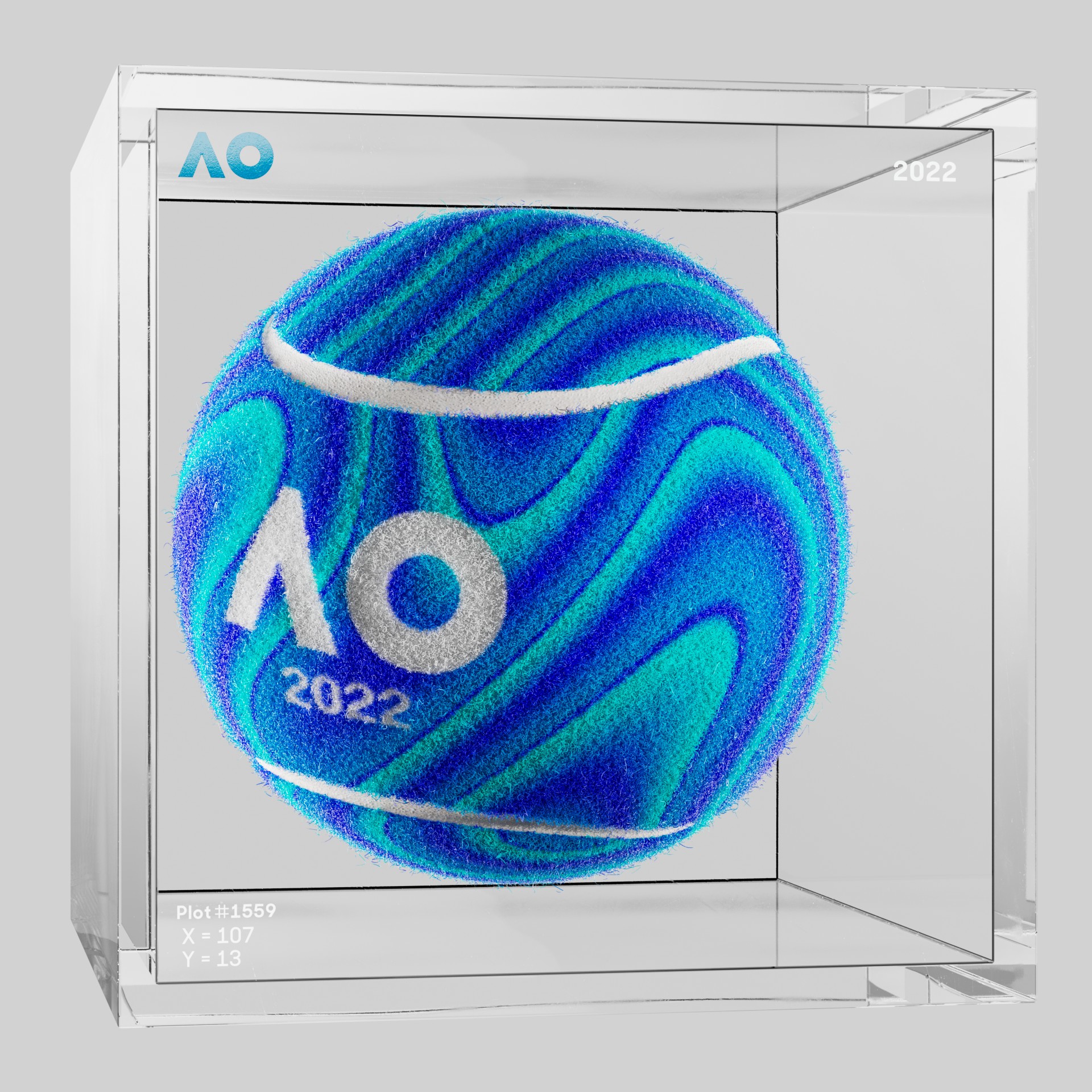 The Australian Open - The Australian Open Art Ball - AO Art Ball #6216 - NFT # 6216
