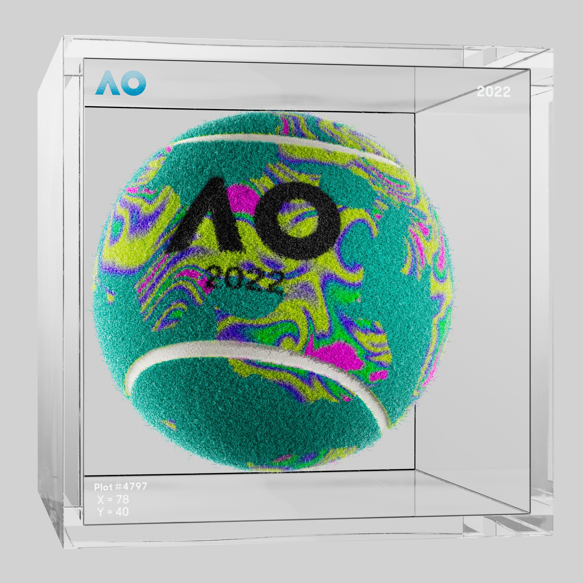 The Australian Open - The Australian Open Art Ball - AO Art Ball #6221 - NFT # 6221