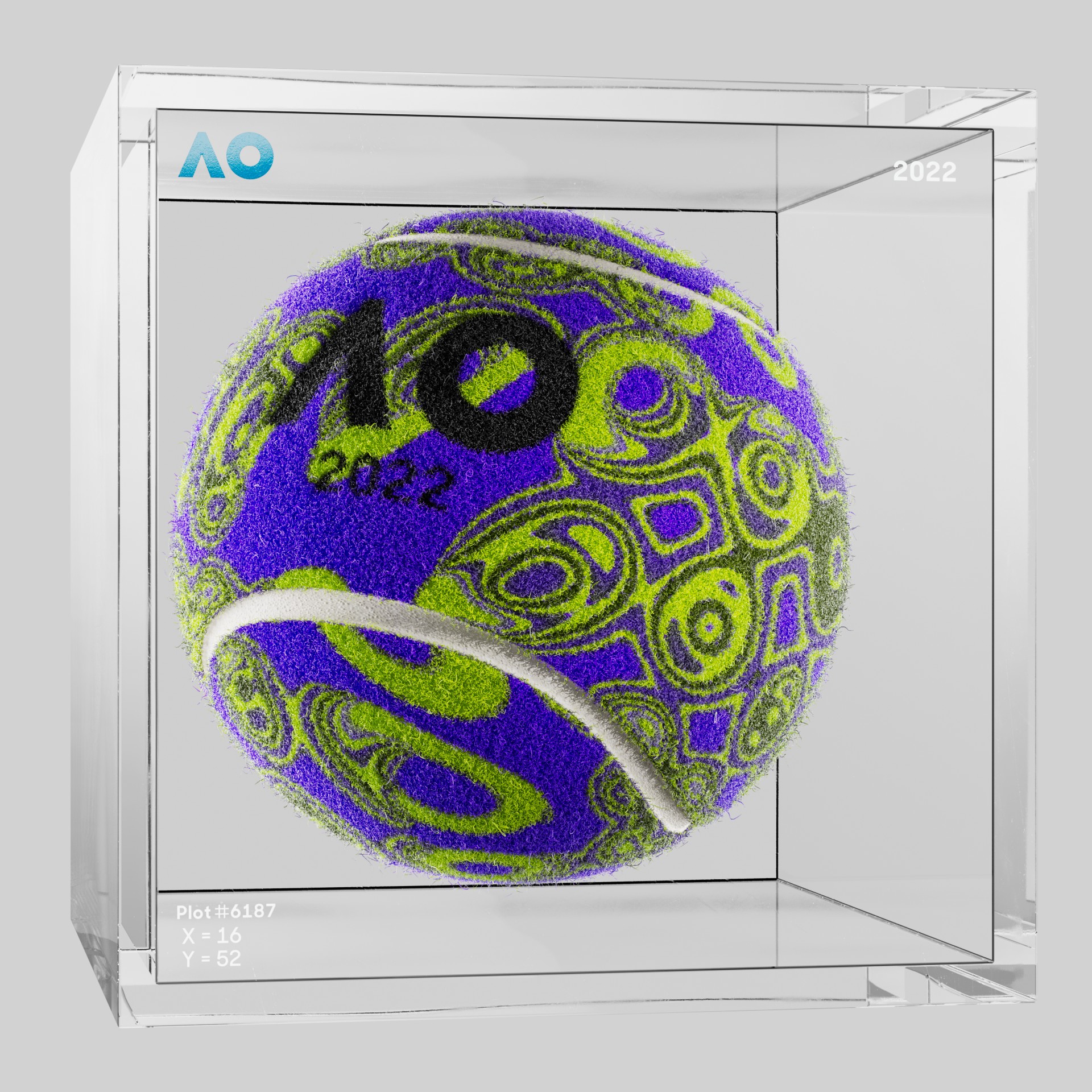 The Australian Open - The Australian Open Art Ball - AO Art Ball #6227 - NFT # 6227