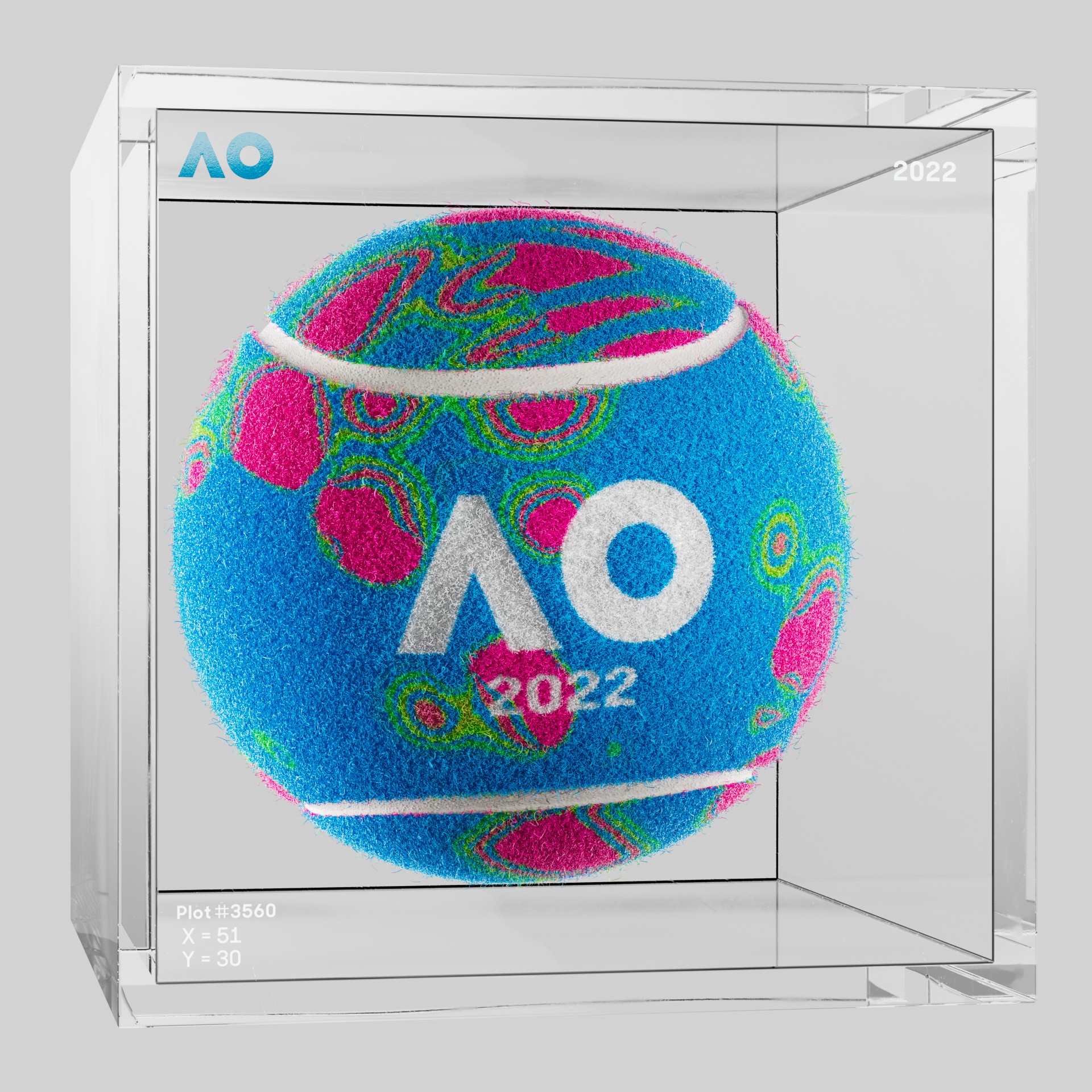 The Australian Open - The Australian Open Art Ball - AO Art Ball #6230 - NFT # 6230