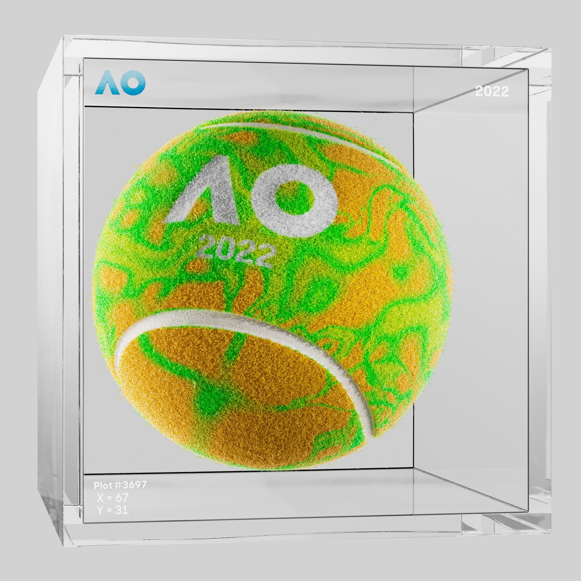 The Australian Open - The Australian Open Art Ball - AO Art Ball #6232 - NFT # 6232