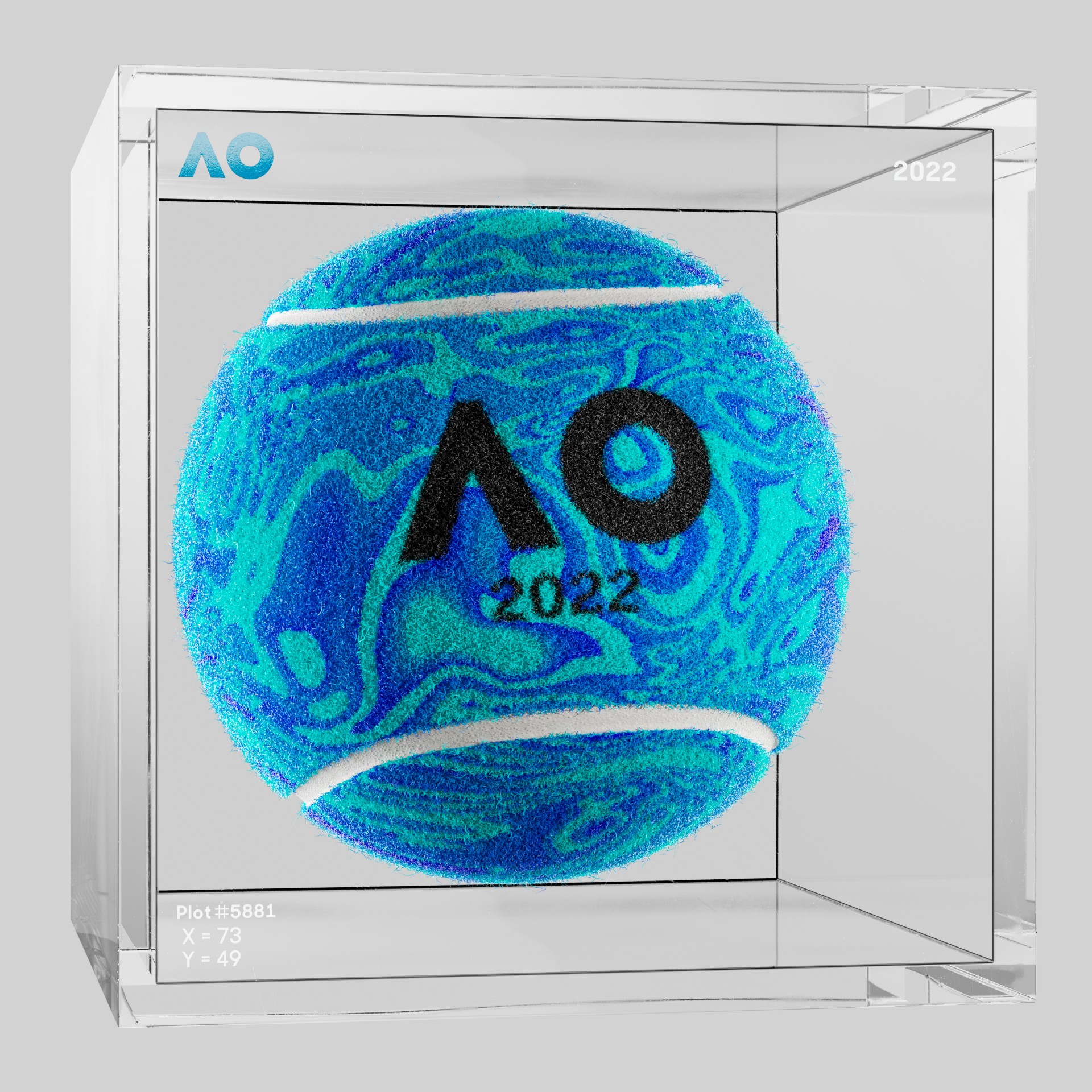 The Australian Open - The Australian Open Art Ball - AO Art Ball #6233 - NFT # 6233