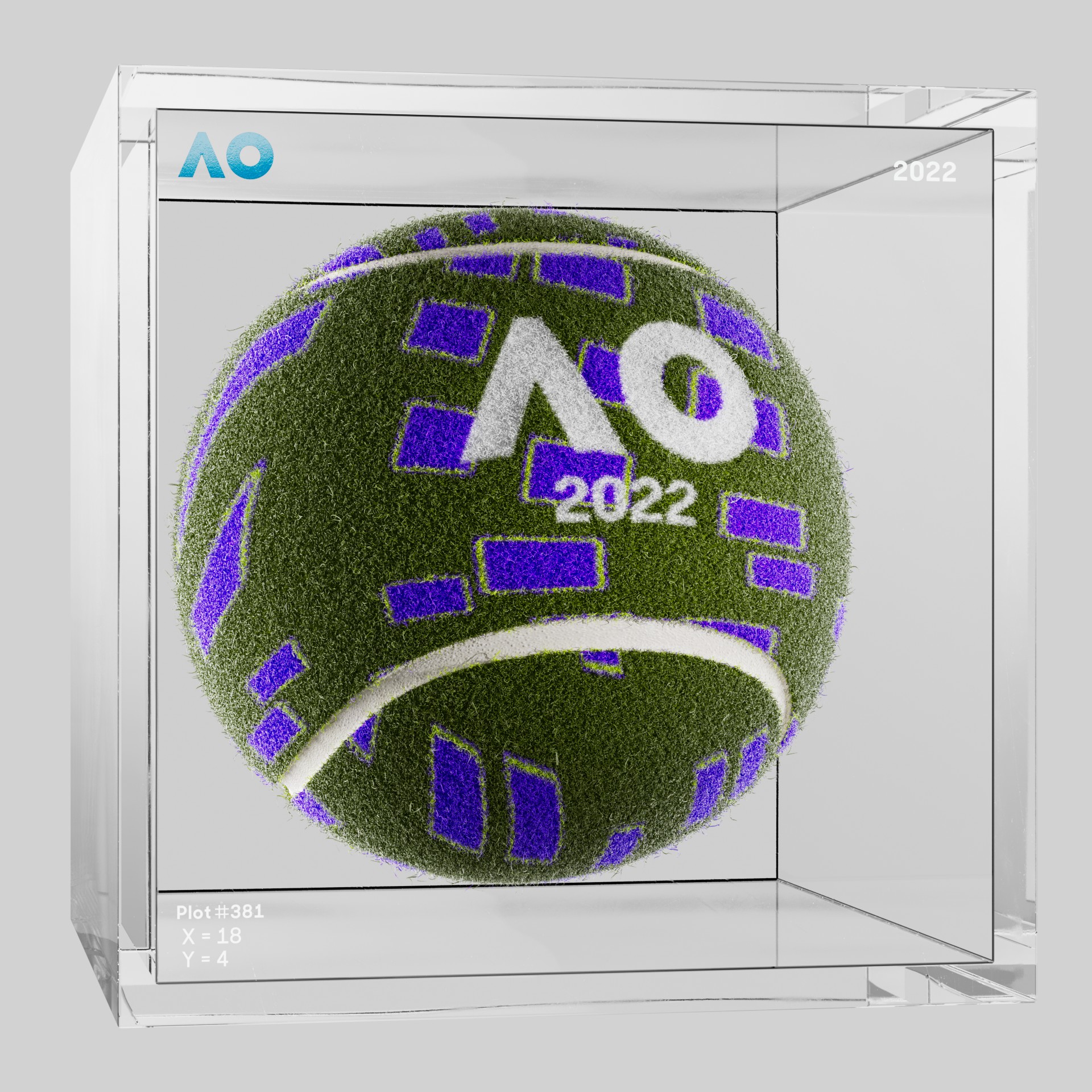The Australian Open - The Australian Open Art Ball - AO Art Ball #6236 - NFT # 6236