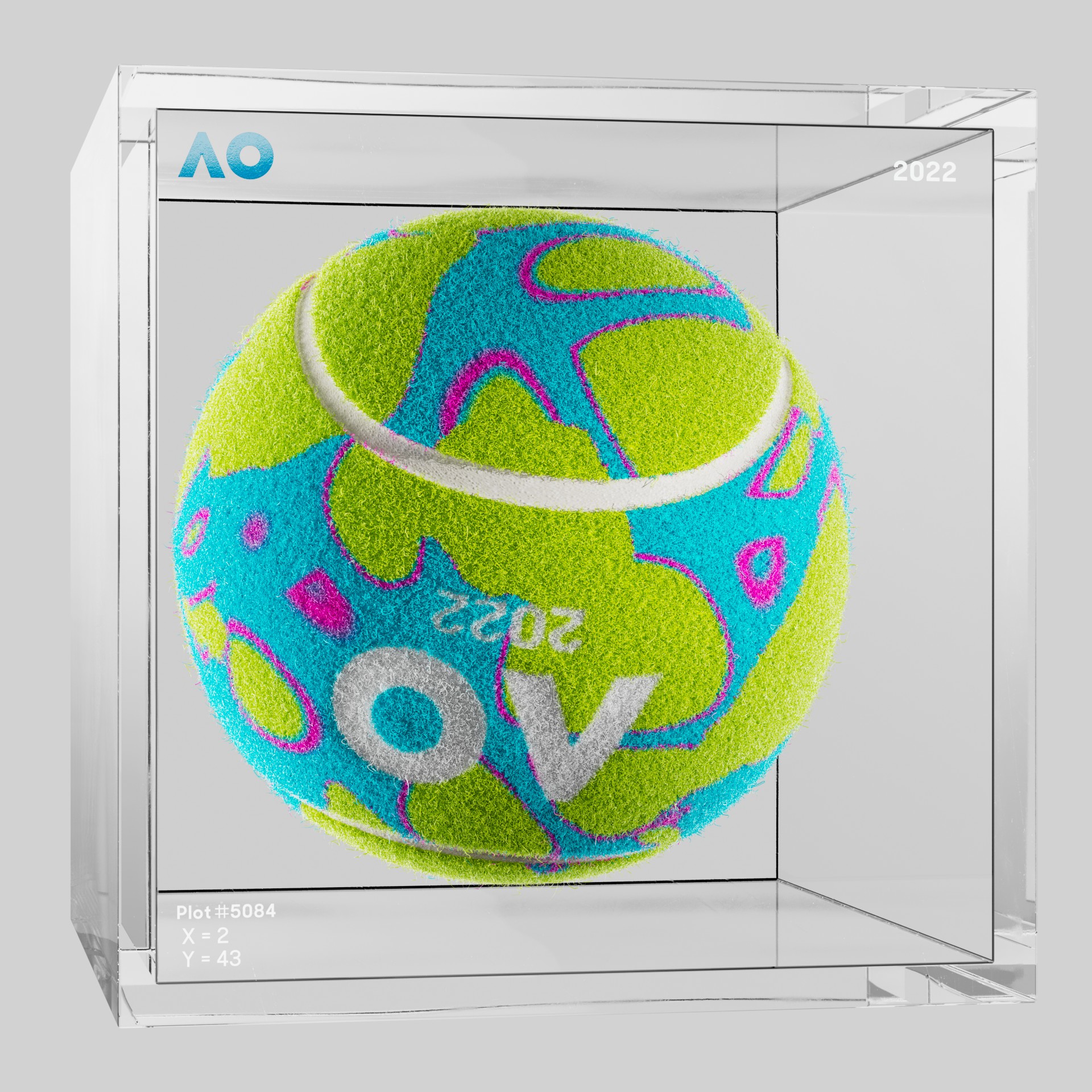The Australian Open - The Australian Open Art Ball - AO Art Ball #6249 - NFT # 6249