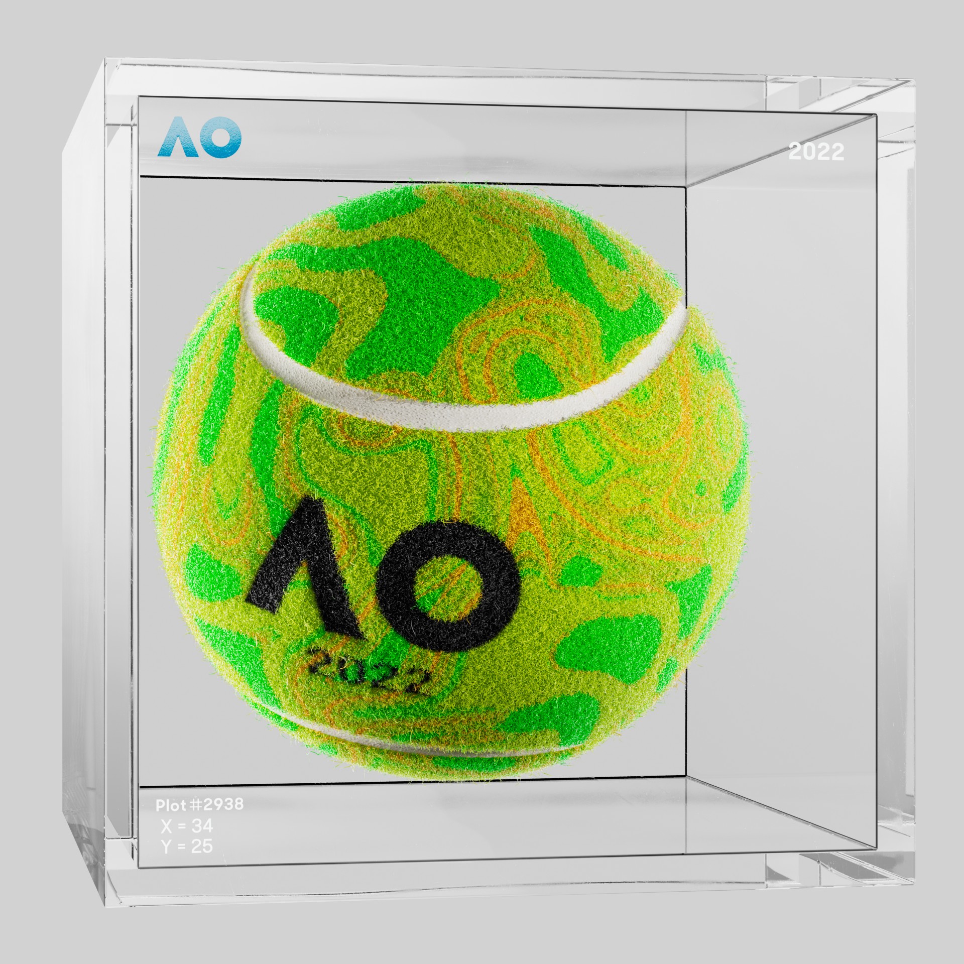 The Australian Open - The Australian Open Art Ball - AO Art Ball #6250 - NFT # 6250