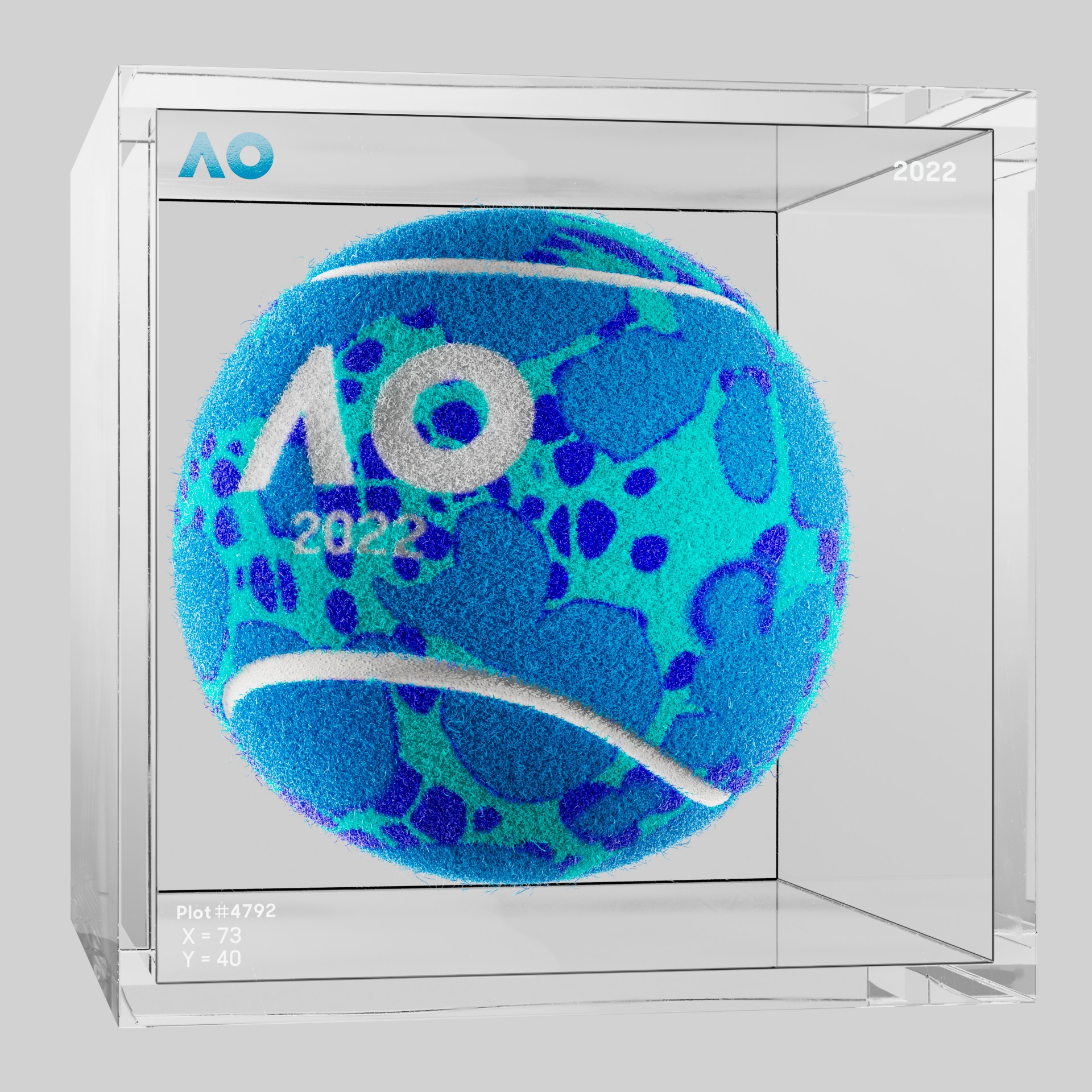 The Australian Open - The Australian Open Art Ball - AO Art Ball #6254 - NFT # 6254