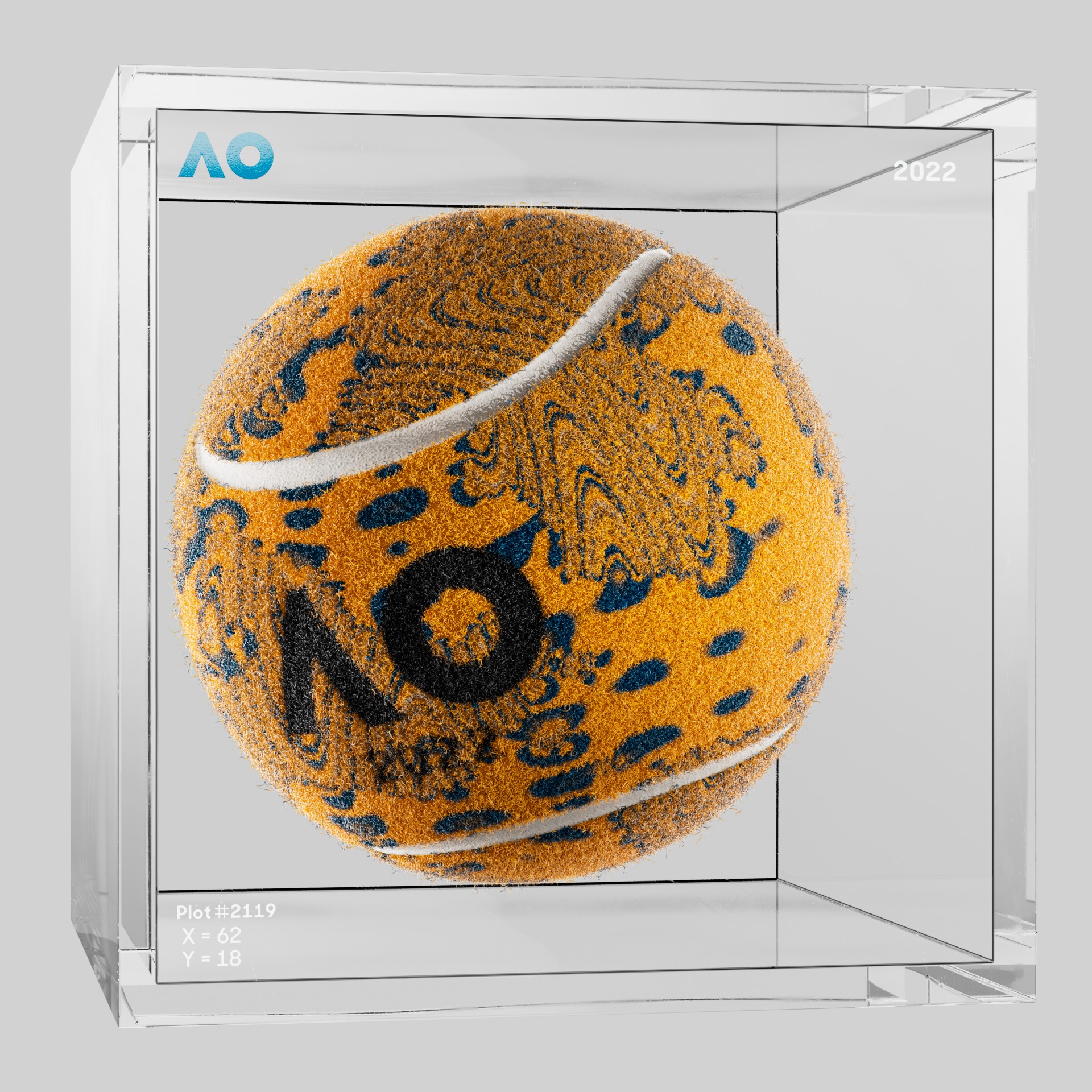 The Australian Open - The Australian Open Art Ball - AO Art Ball #6256 - NFT # 6256