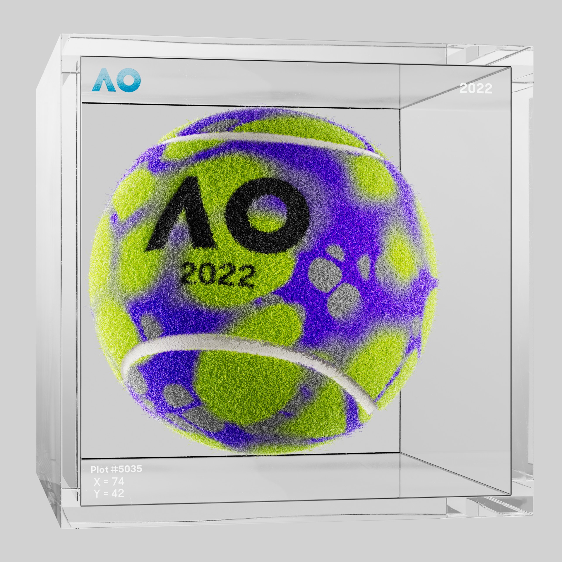 The Australian Open - The Australian Open Art Ball - AO Art Ball #6262 - NFT # 6262