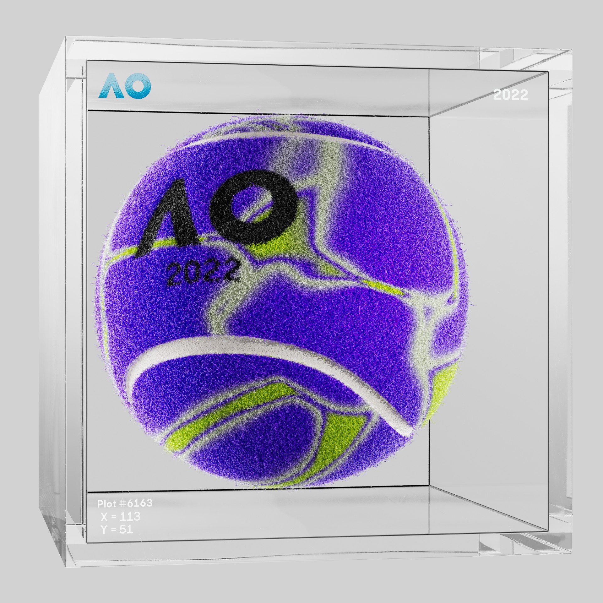 The Australian Open - The Australian Open Art Ball - AO Art Ball #6264 - NFT # 6264