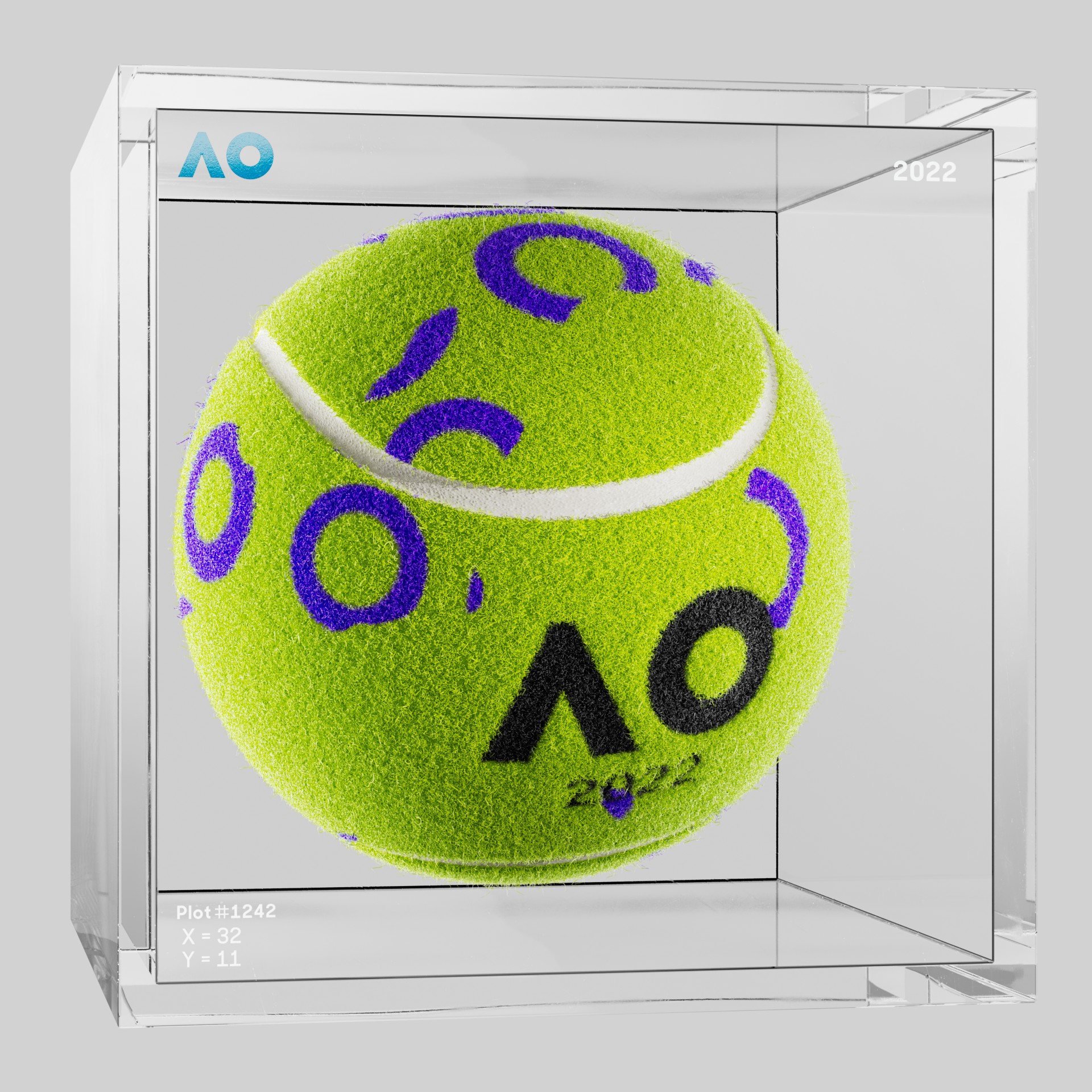 The Australian Open - The Australian Open Art Ball - AO Art Ball #6265 - NFT # 6265