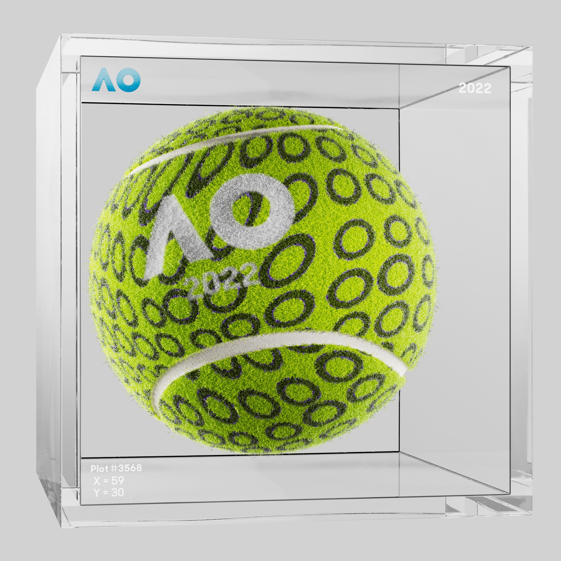 The Australian Open - The Australian Open Art Ball - AO Art Ball #627 - NFT # 627